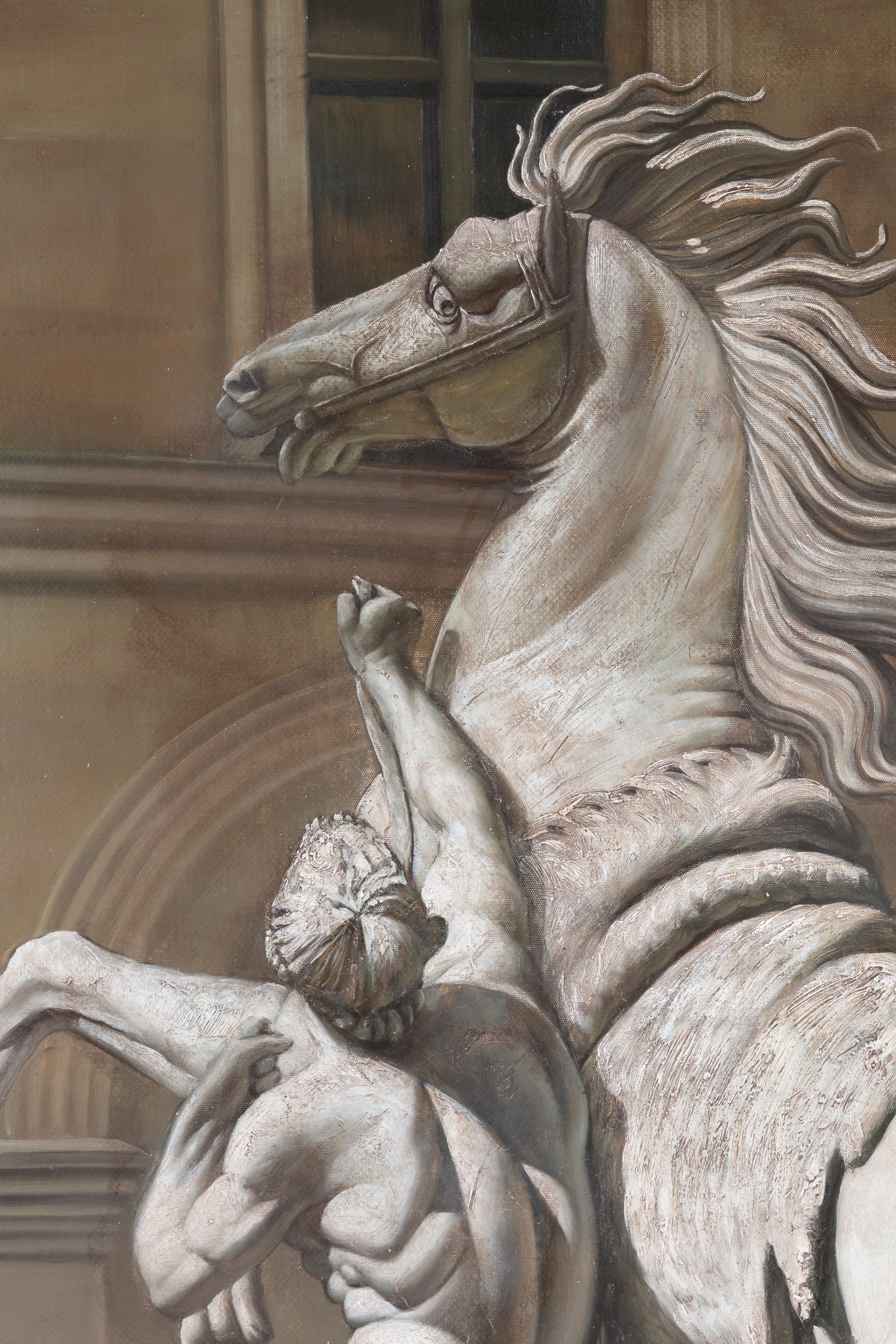 Dipinto a grisaille, Scultura Cavalli di Marly - XX secolo