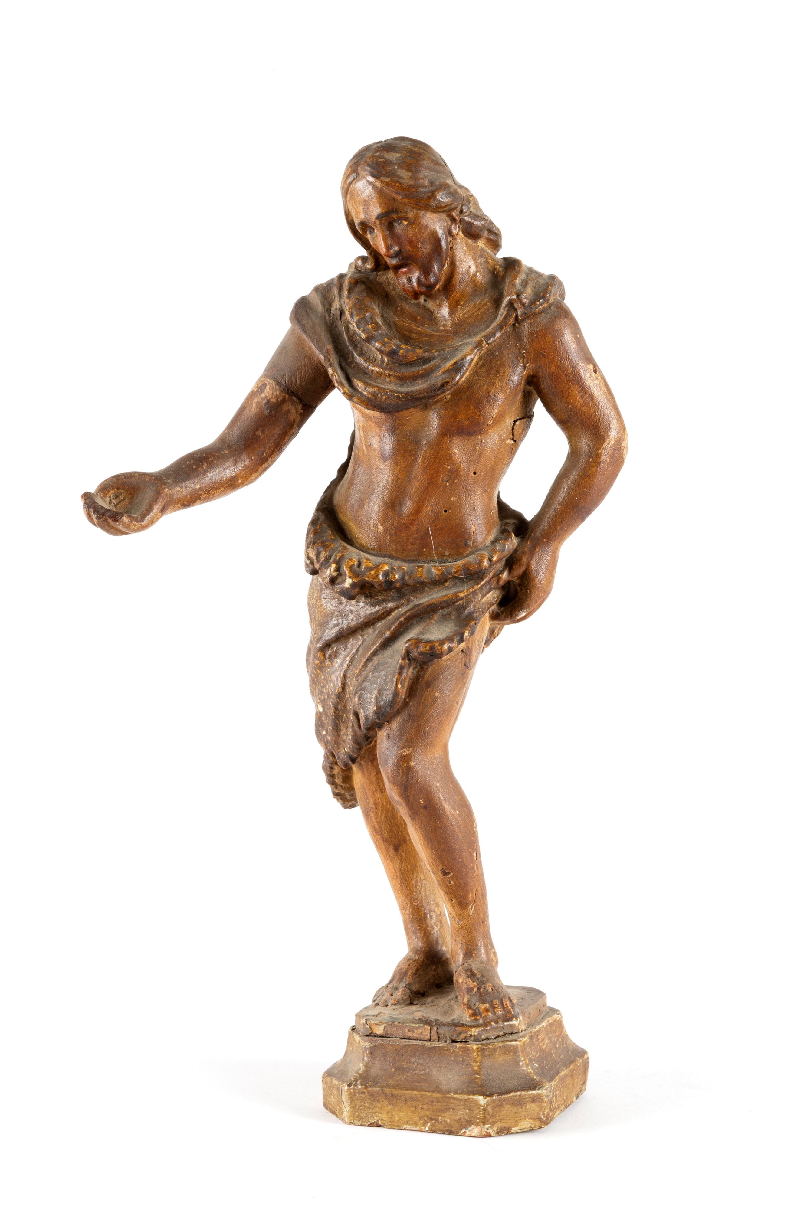 Scultore del XVII secolo, San Giovanni Battista in legno