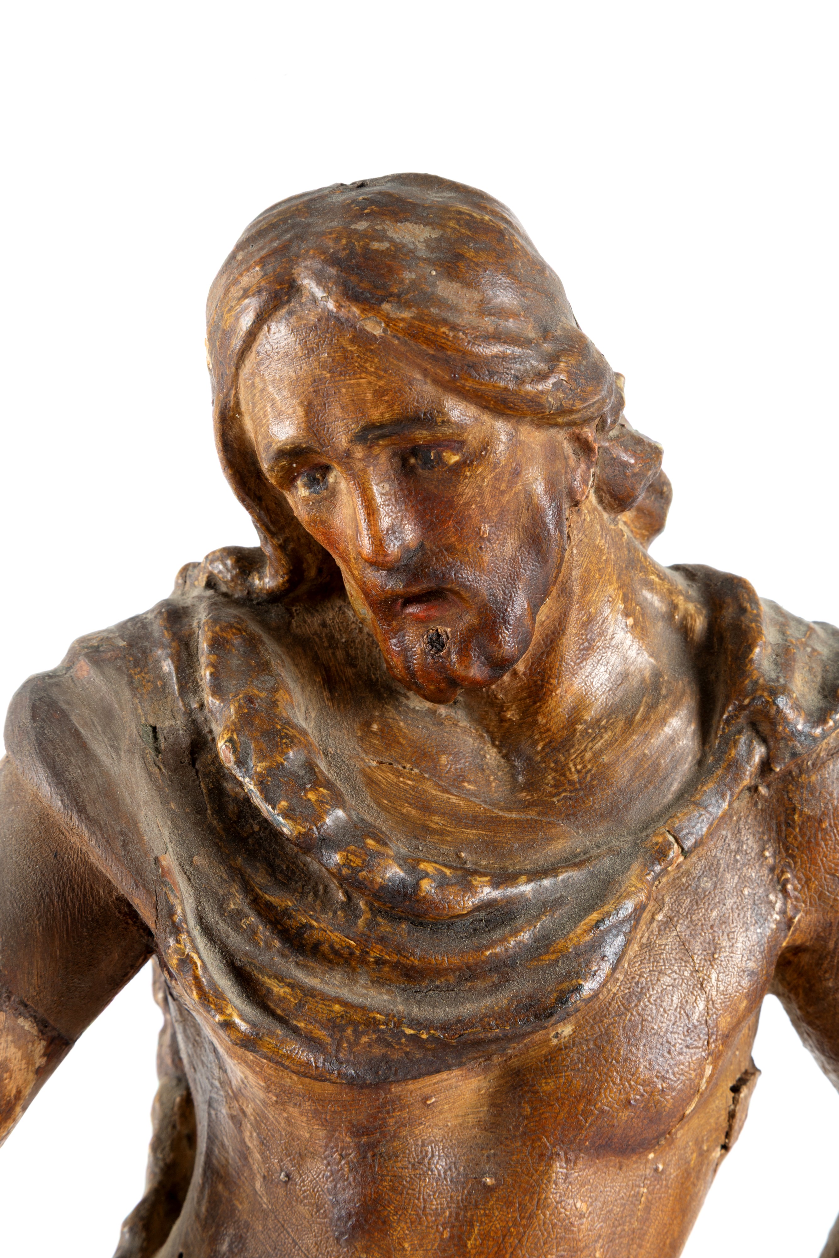 Scultore del XVII secolo, San Giovanni Battista in legno