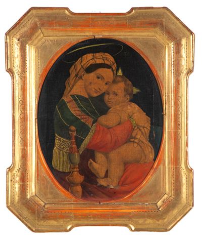 Autore Ignoto, Madonna della Seggiola, olio su tela