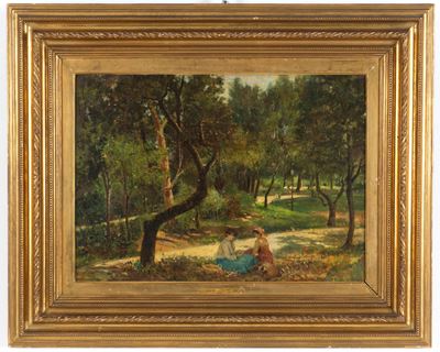 Dipinto "fanciulle nel Parco"
