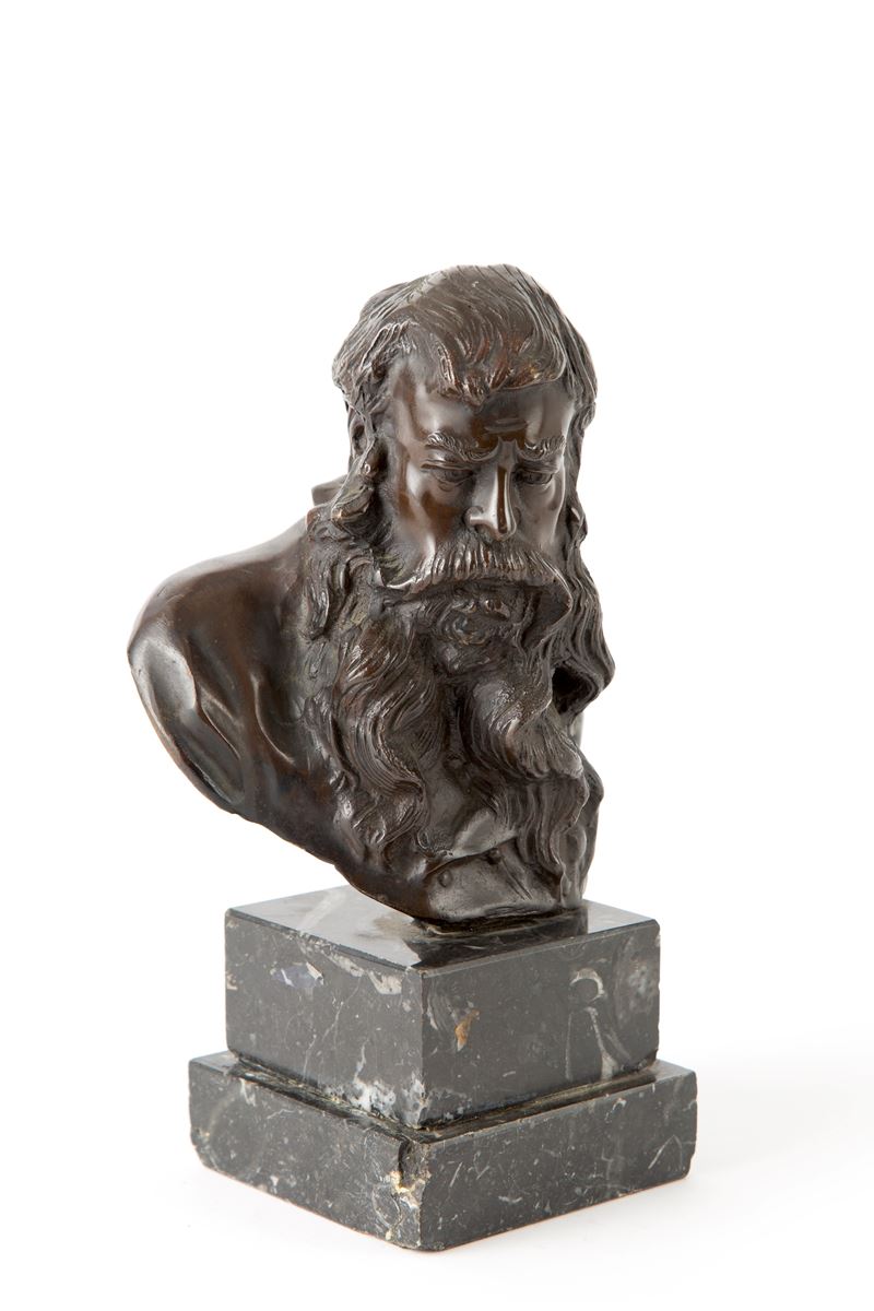 D. G., Ritratto del pittore Jean-Louis-Ernest Meissonier, scultura in bronzo