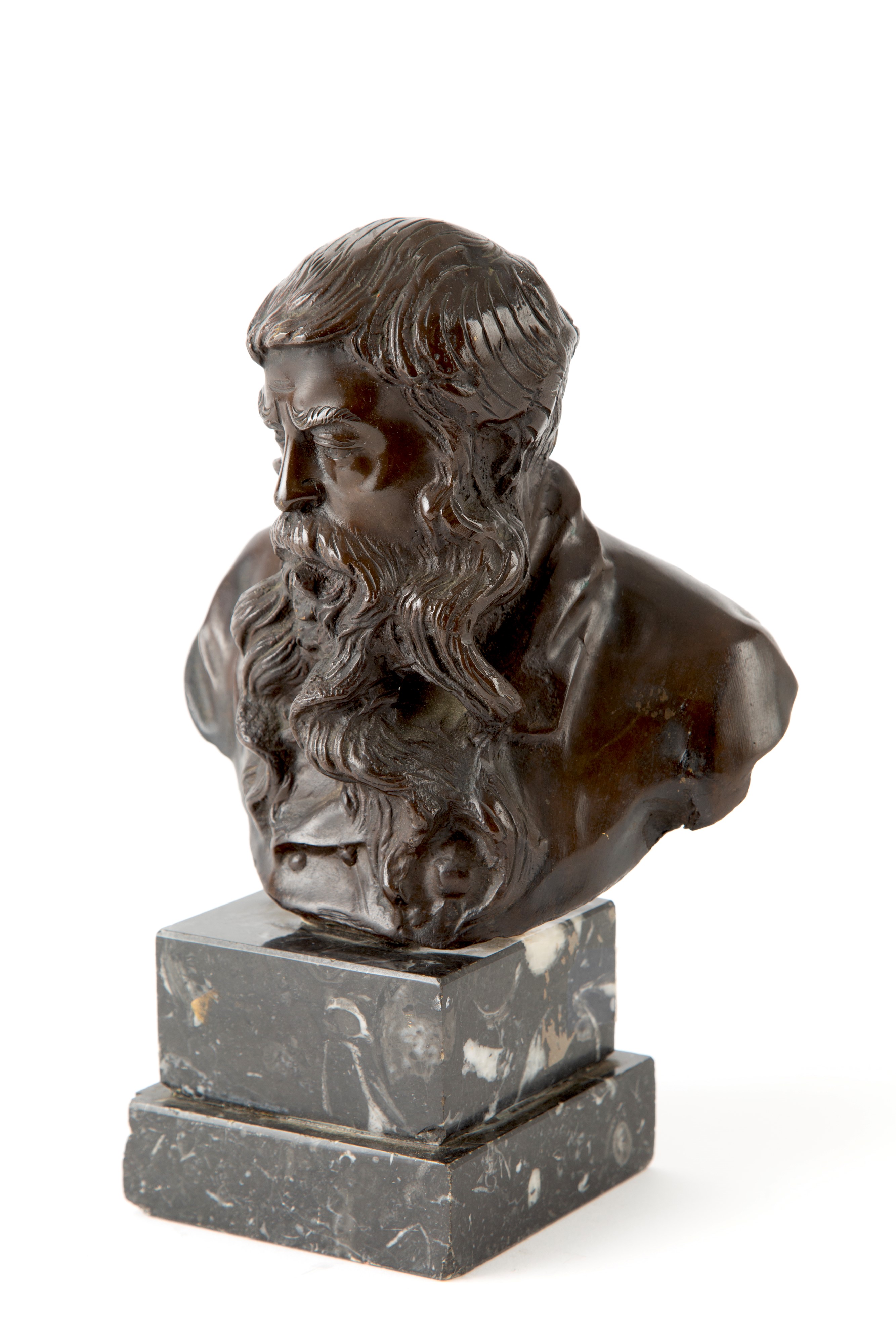 D. G., Ritratto del pittore Jean-Louis-Ernest Meissonier, scultura in bronzo