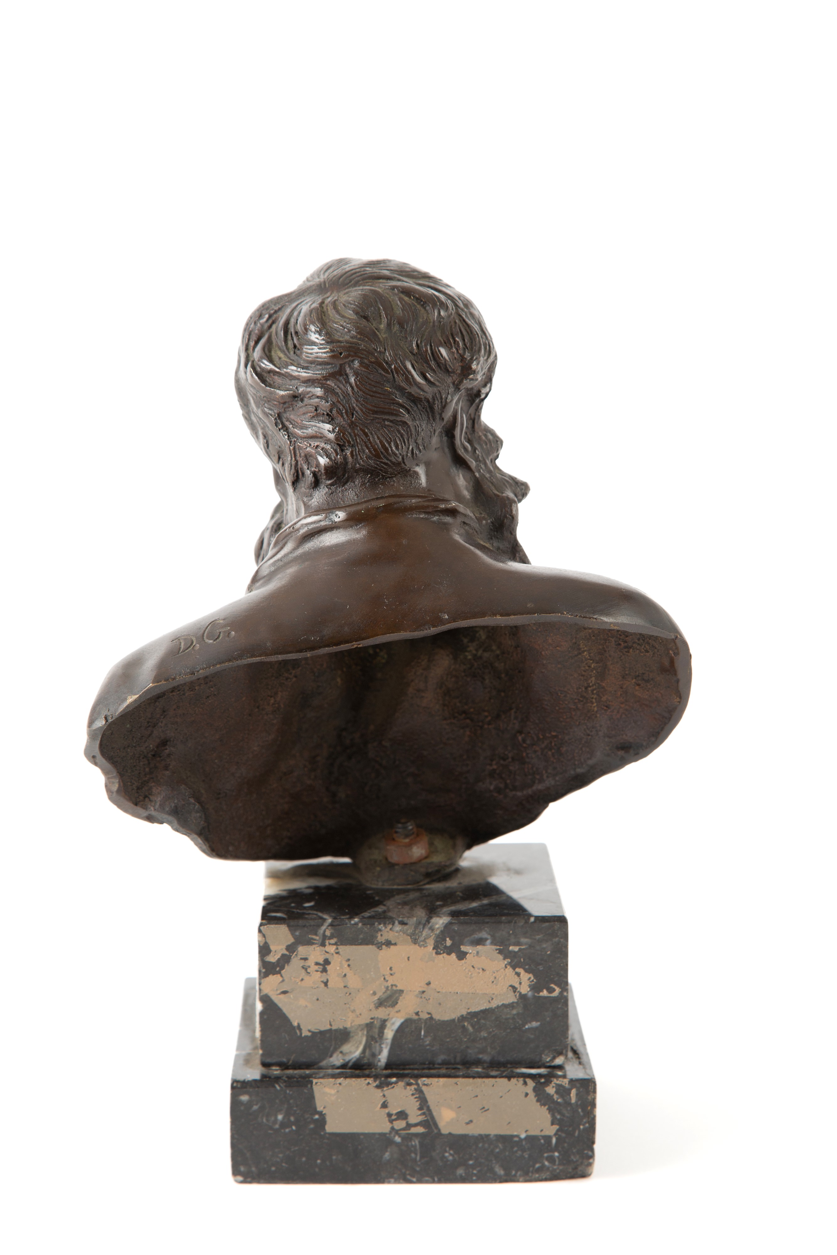 D. G., Ritratto del pittore Jean-Louis-Ernest Meissonier, scultura in bronzo