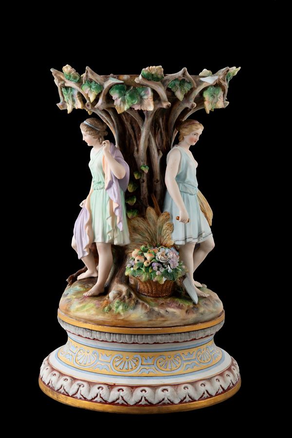 Biscuit cake stand "HUNTING, FISHING AND AGRICULTURE"