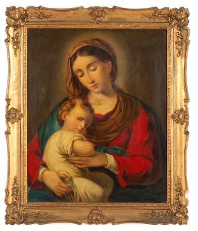 Madonna con Bambino, olio su tela