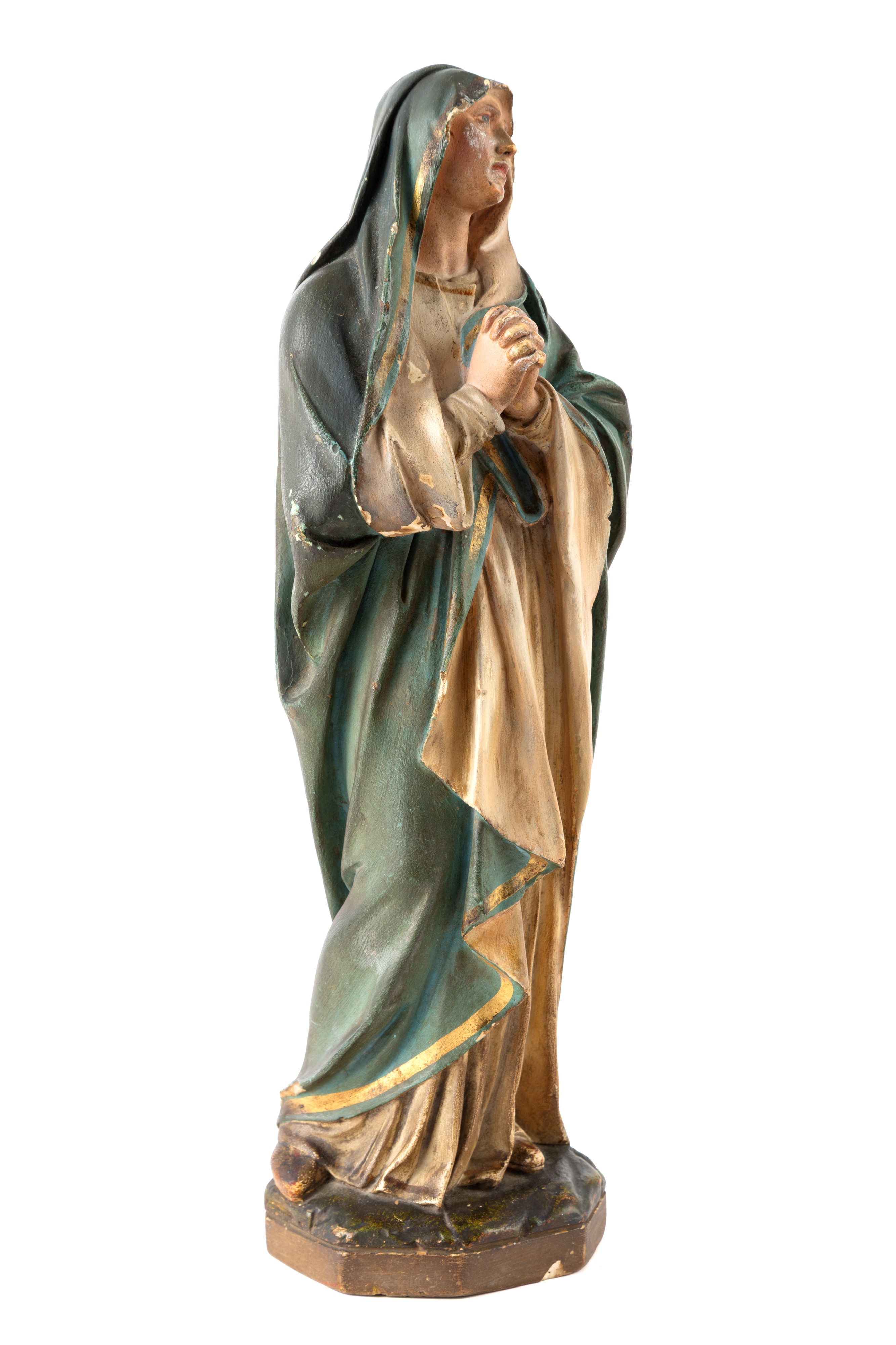 Scultura in terracotta dipinta, Madonna del XIX secolo