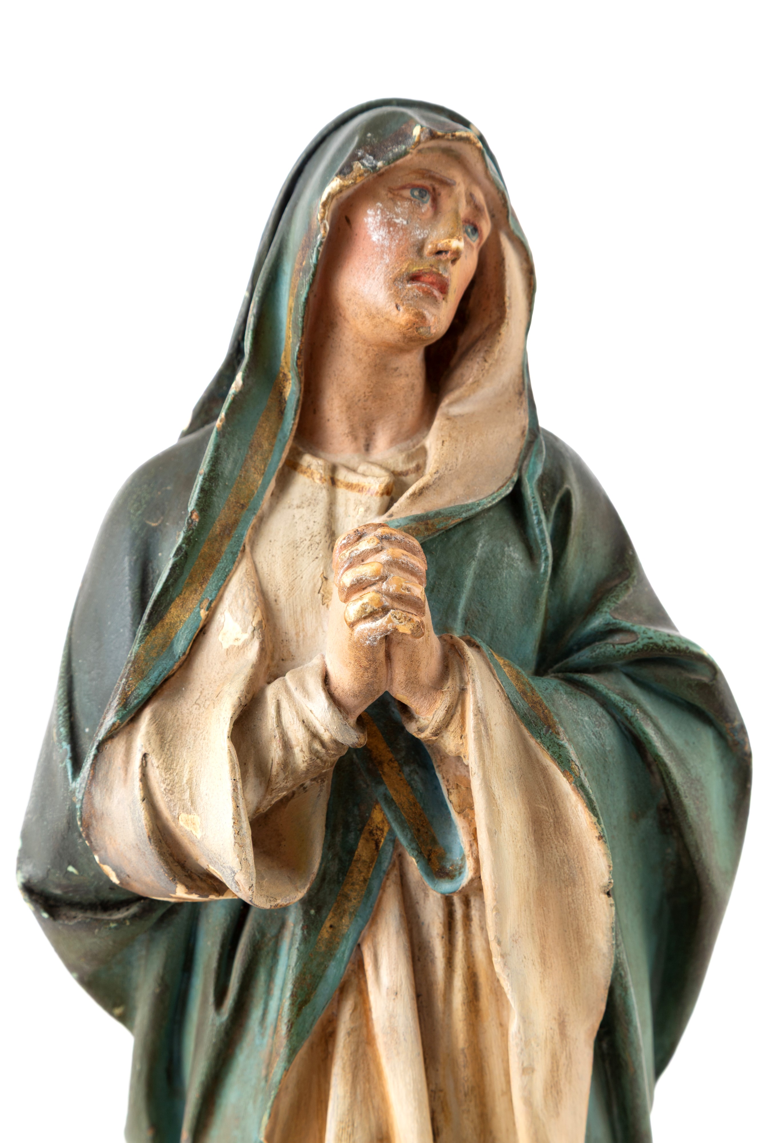 Scultura in terracotta dipinta, Madonna del XIX secolo