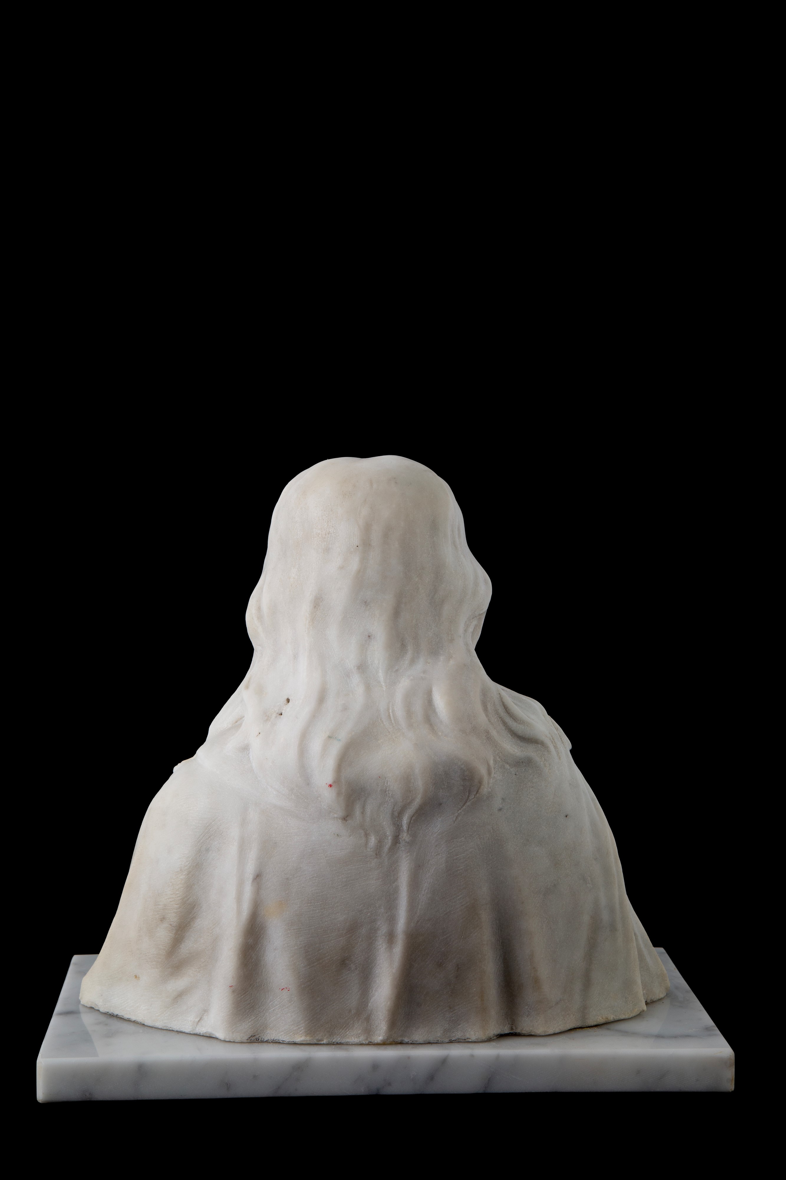 Autore non identificato, Scultura mezzo busto 'Cristo' in marmo bianco di Carrara