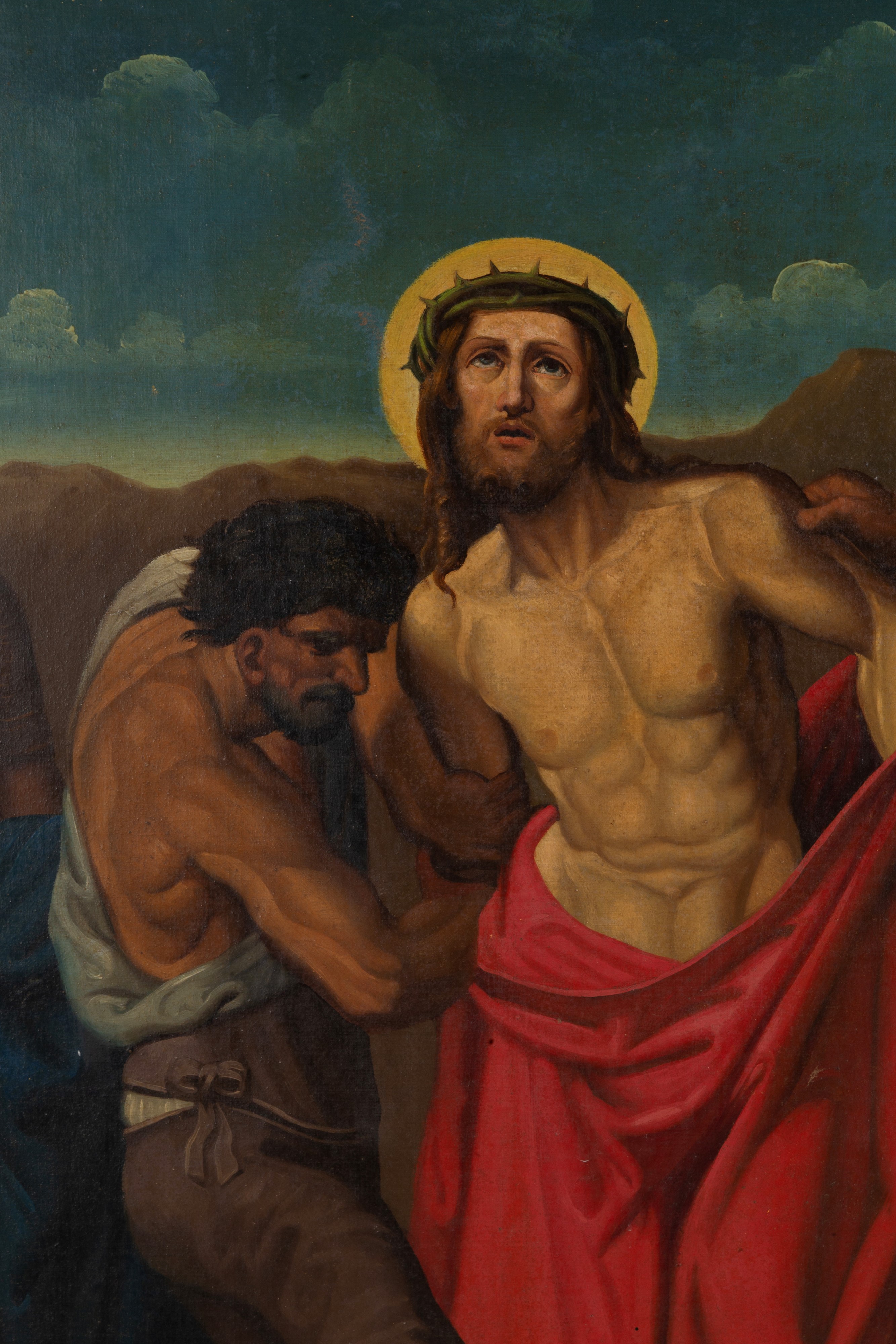 Dipinto, Via Crucis. Stazione X, olio su tela