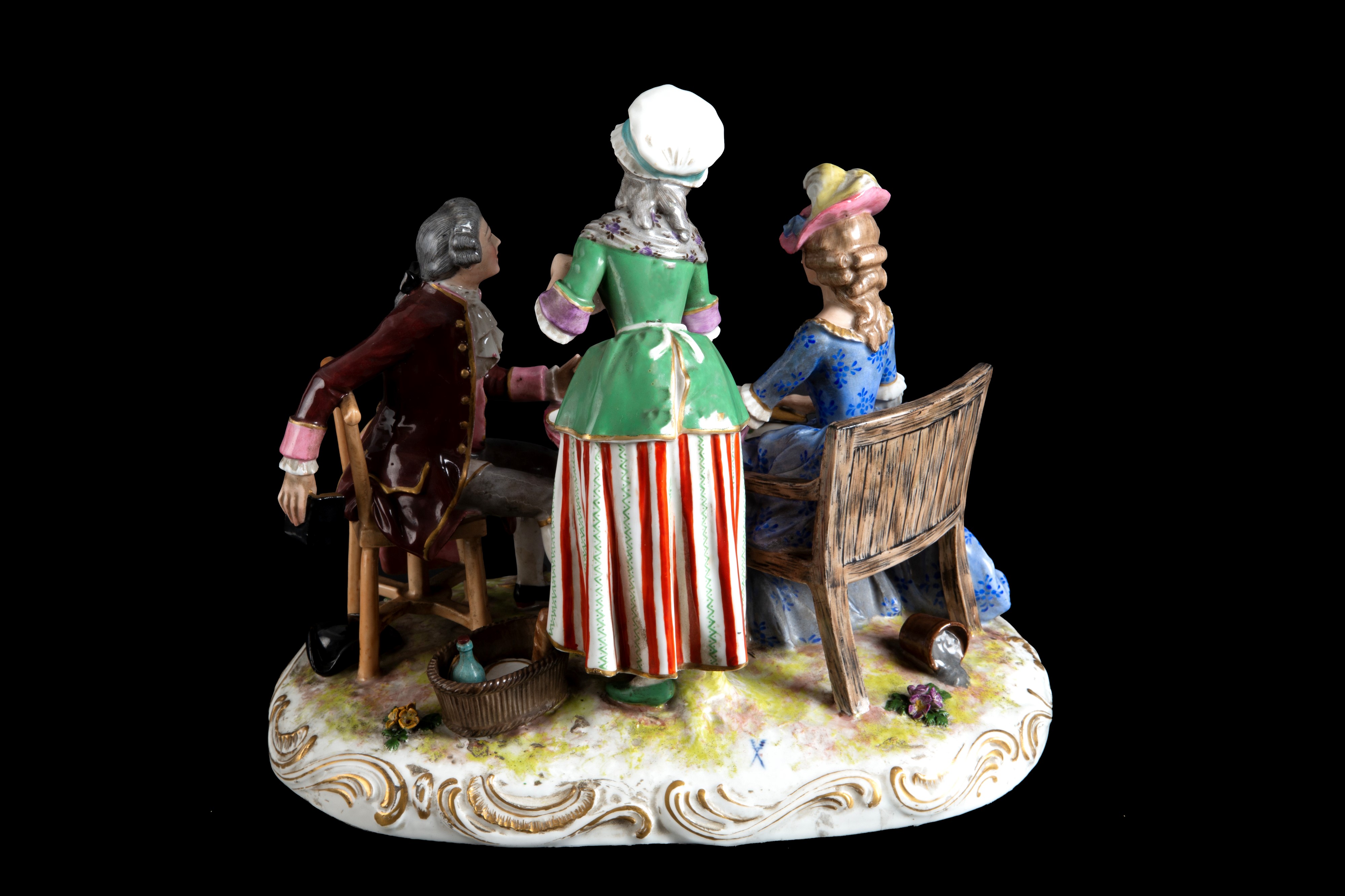 Gruppo in porcellana "LA COLLATION AU JARDIN". MEISSEN