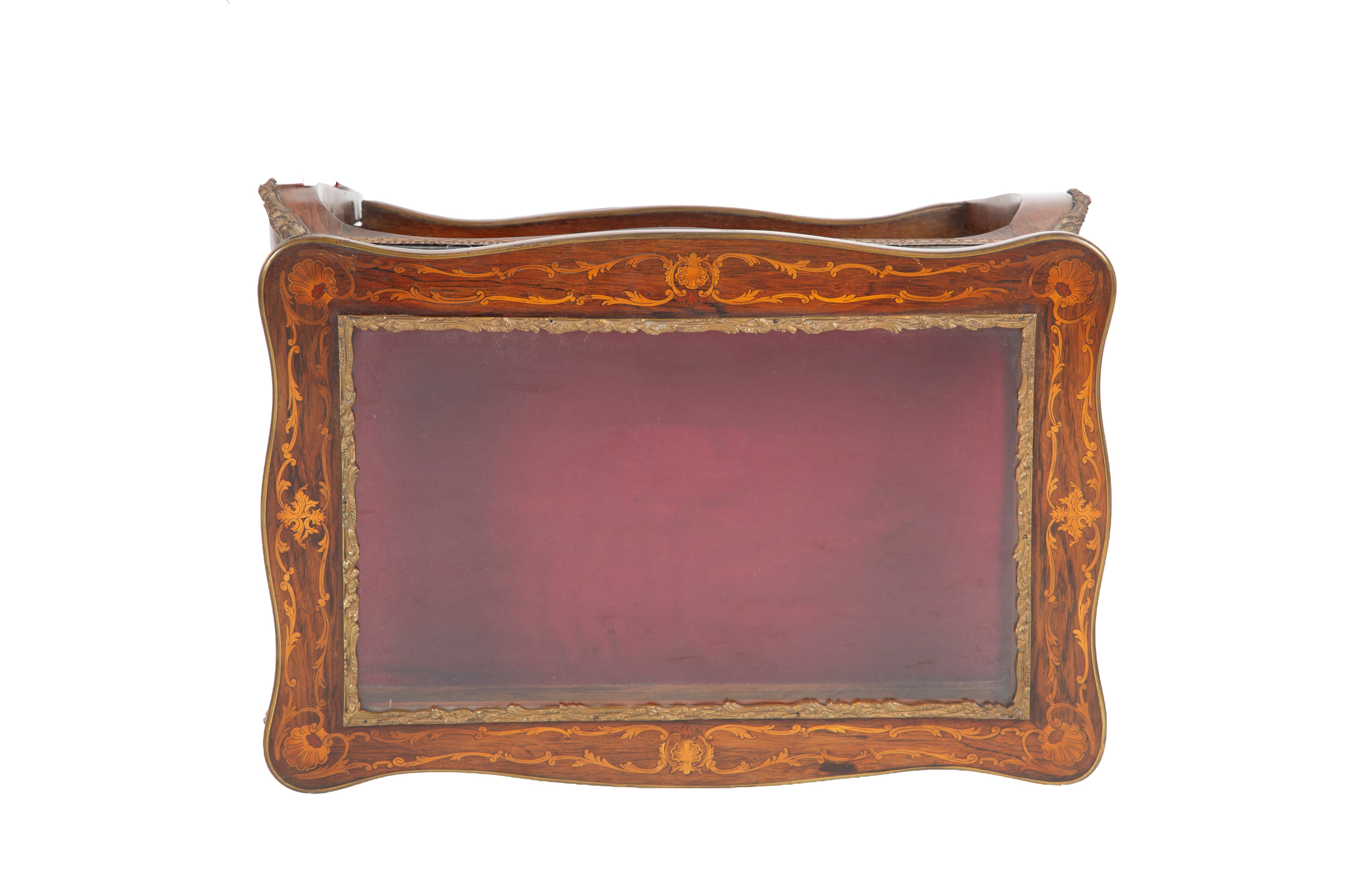 Tavolino a teca, legno intarsiato con finiture in bronzo dorato, Napoleone III