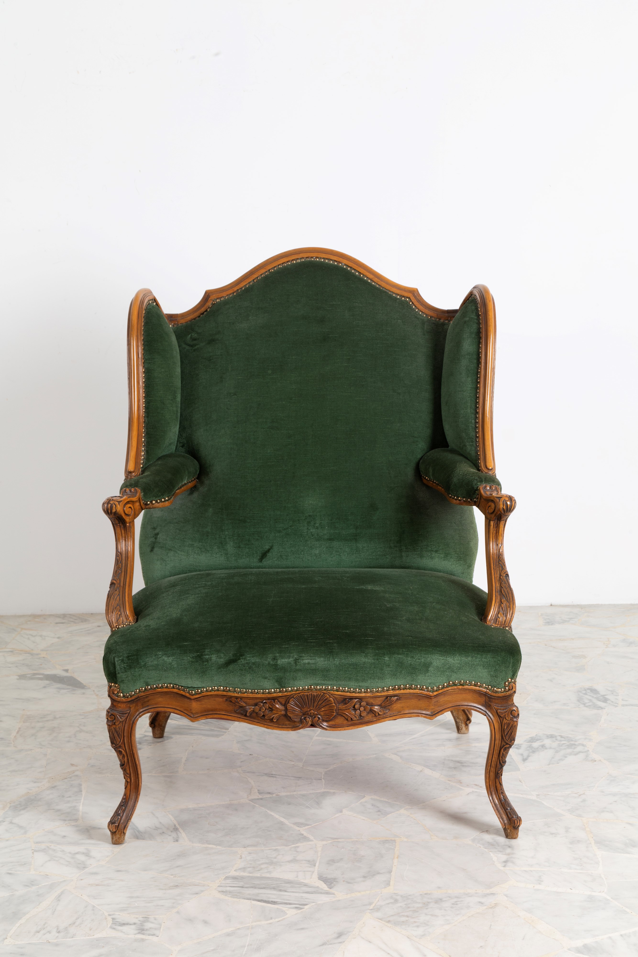 Bergere in Velluto Verde