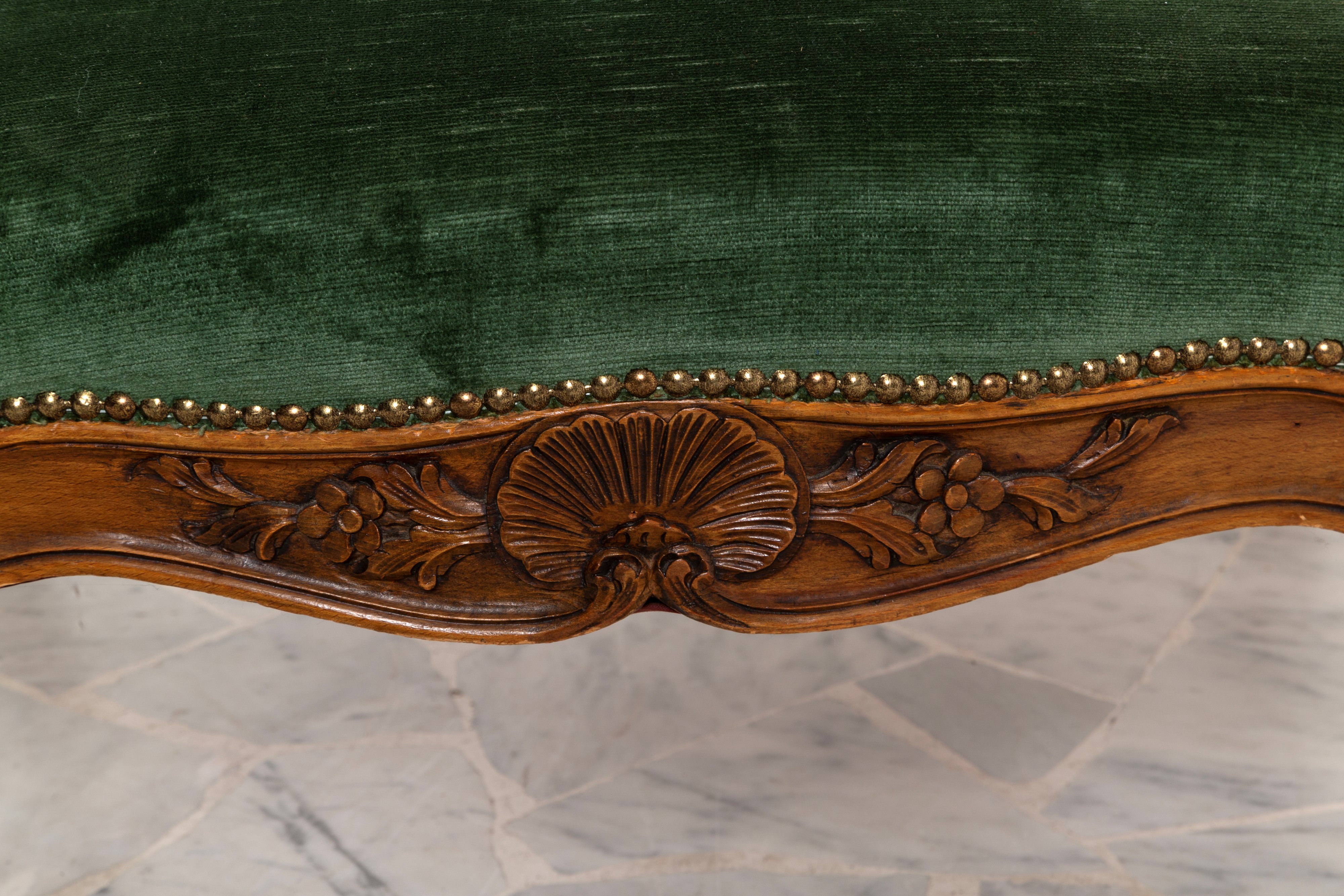 Bergere in Velluto Verde