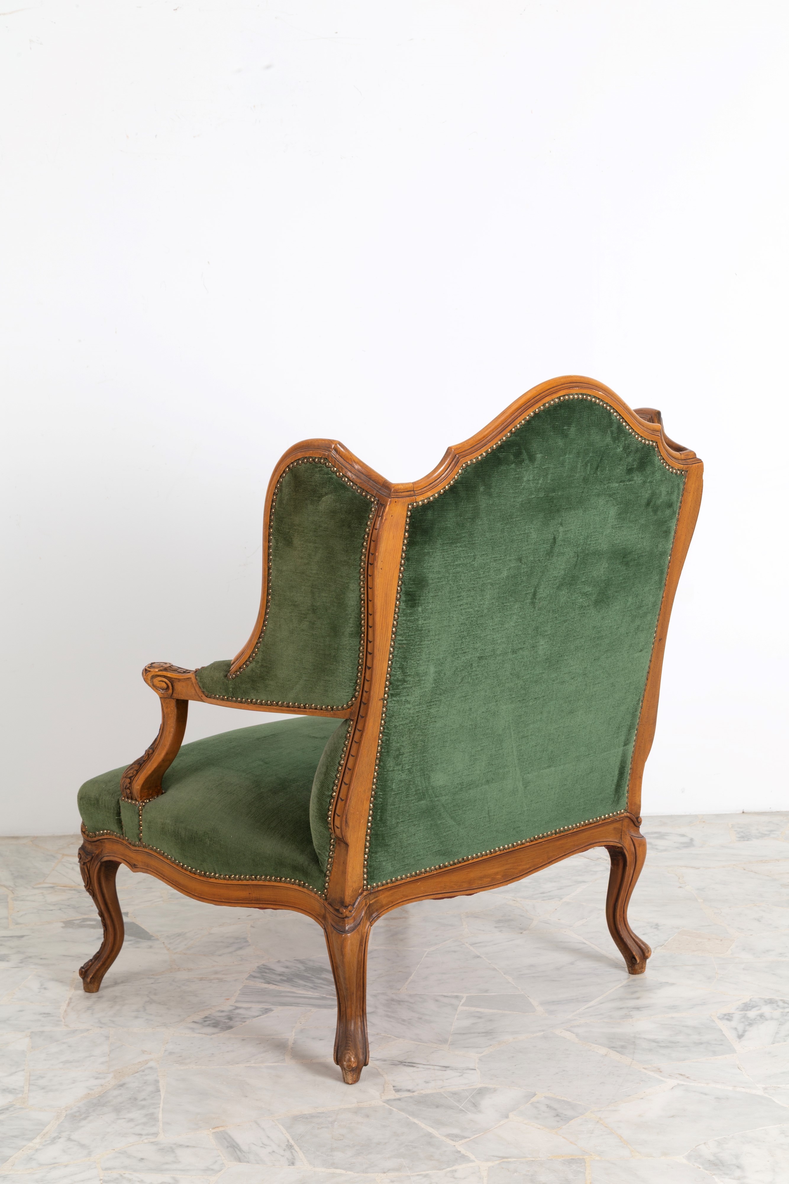 Bergere in Velluto Verde