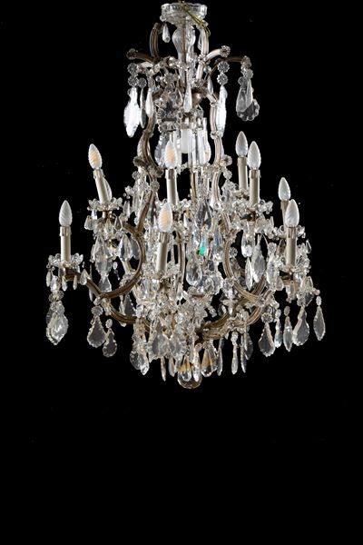 Lampadario in Vetro Molato