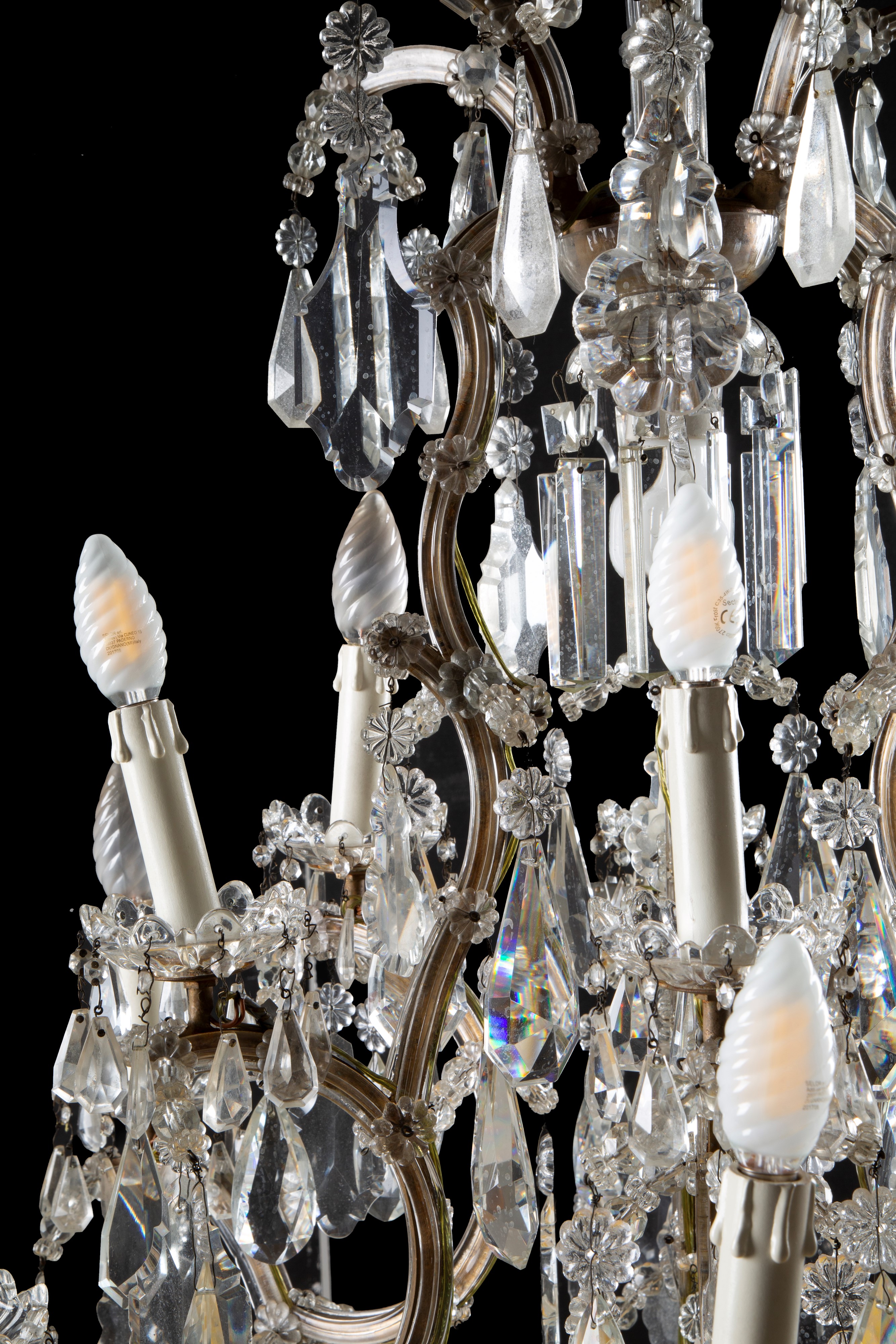 Lampadario in Vetro Molato