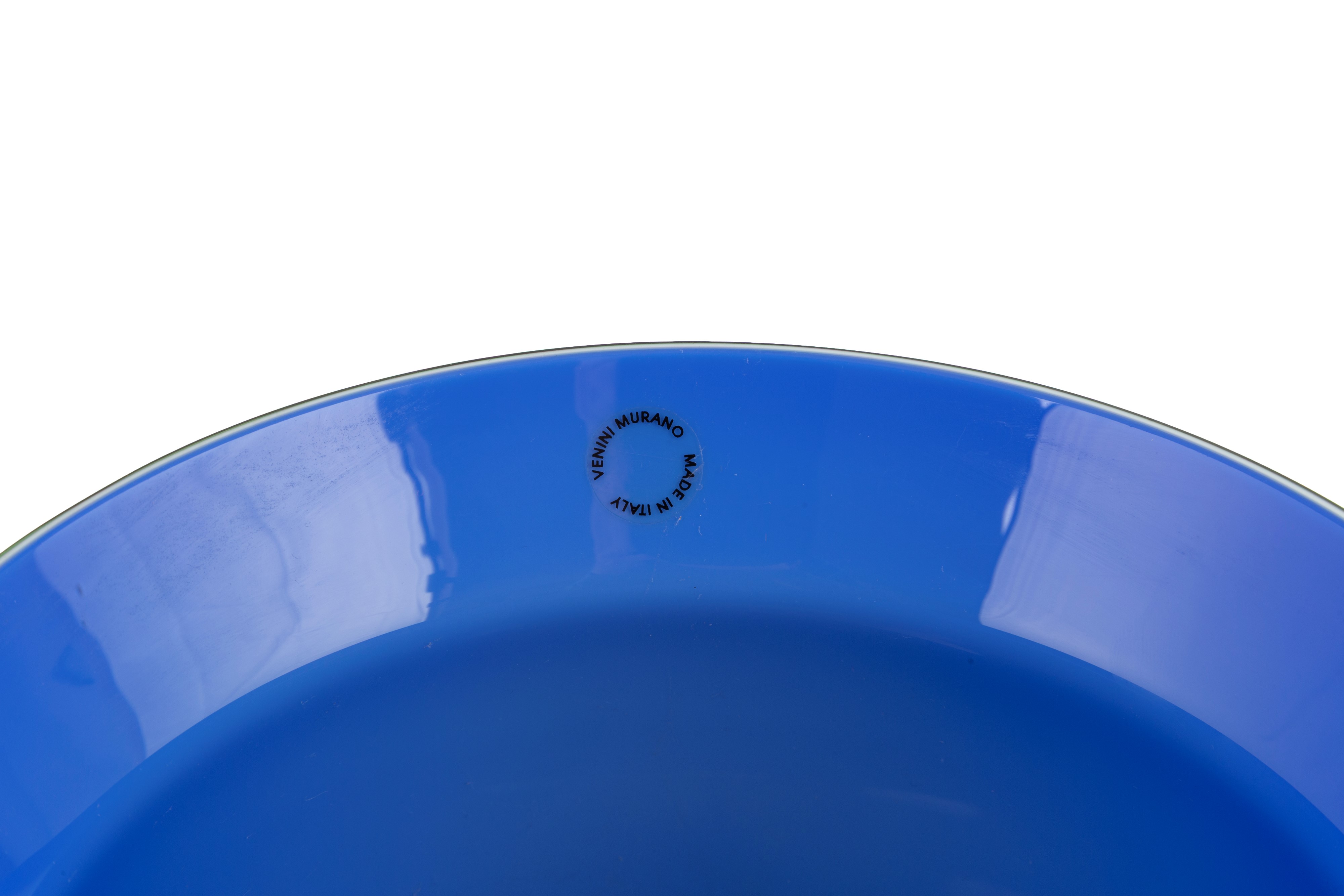 Alessandro Mendini - Vaso in vetro di Murano verde e blu, produzione VENINI