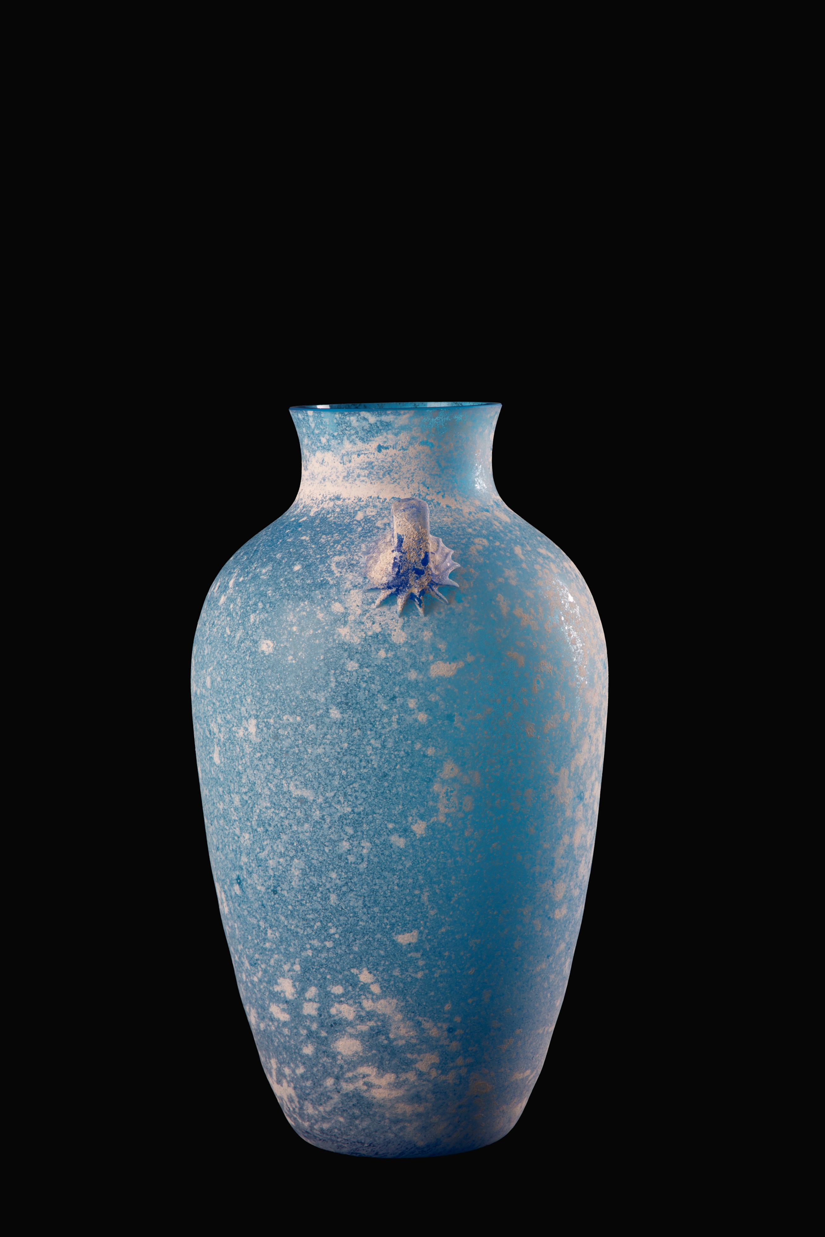 Vaso in pasta di vetro anticato, Murano, XX secolo