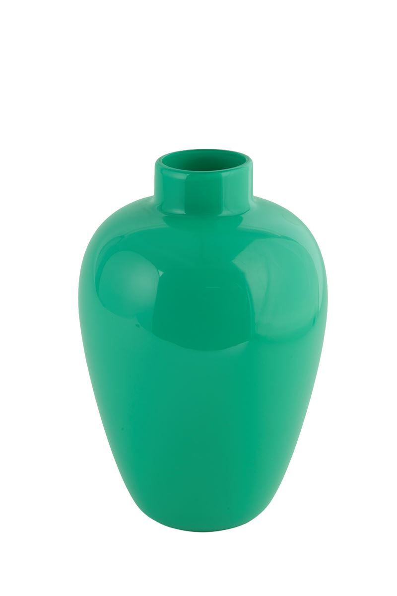 VENINI, Vaso in vetro di Murano verde, 1992