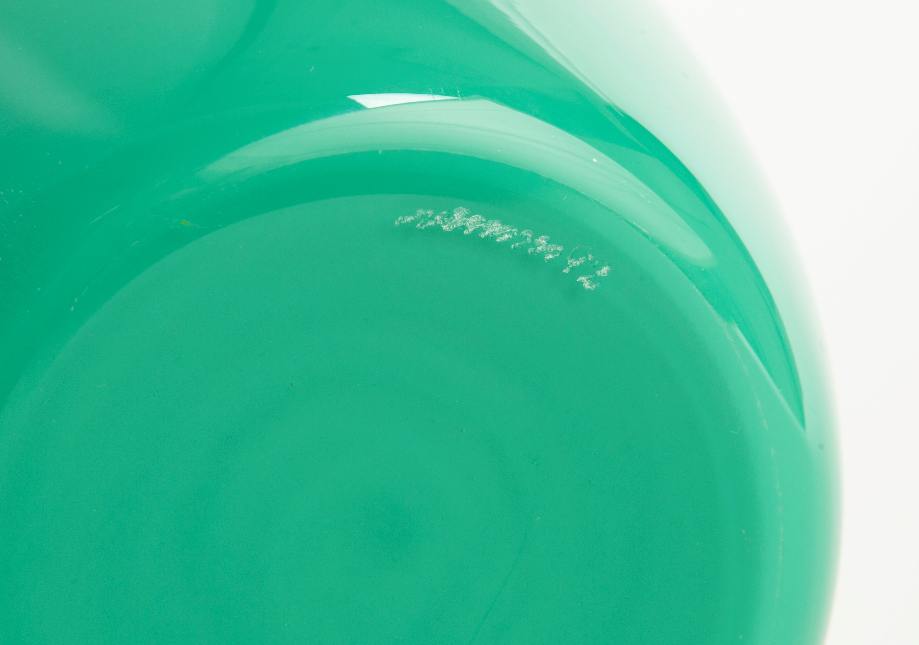 VENINI, Vaso in vetro di Murano verde, 1992
