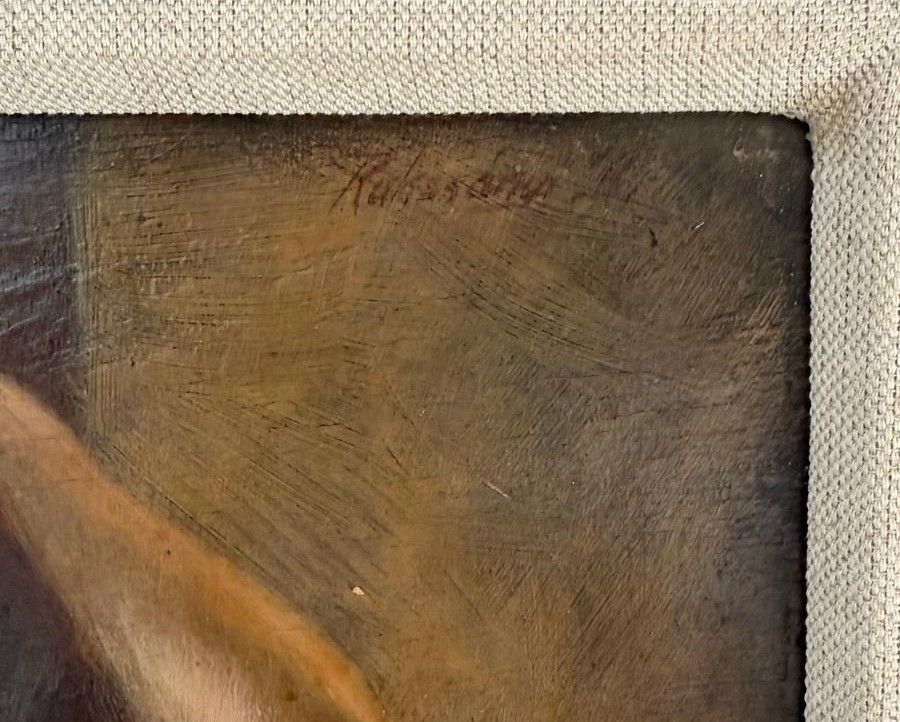Dezsoe Rakssanyi - Nudo di donna, olio su tavoletta