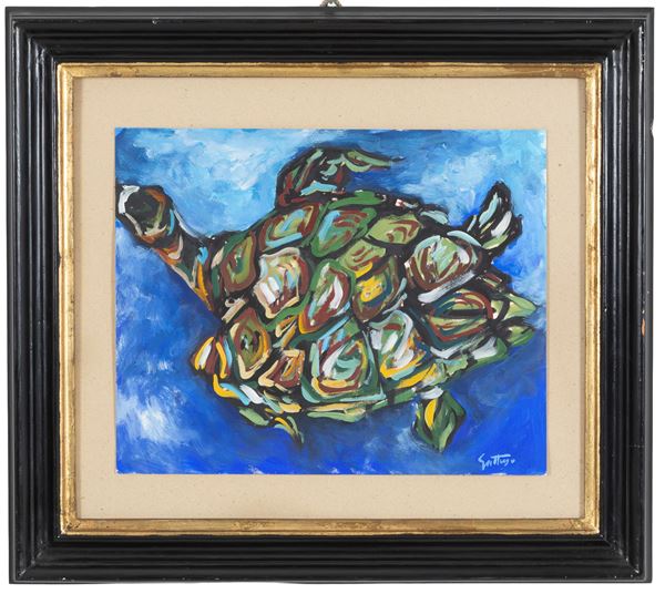 RENATO GUTTUSO - Acrylic "TURTLE"
