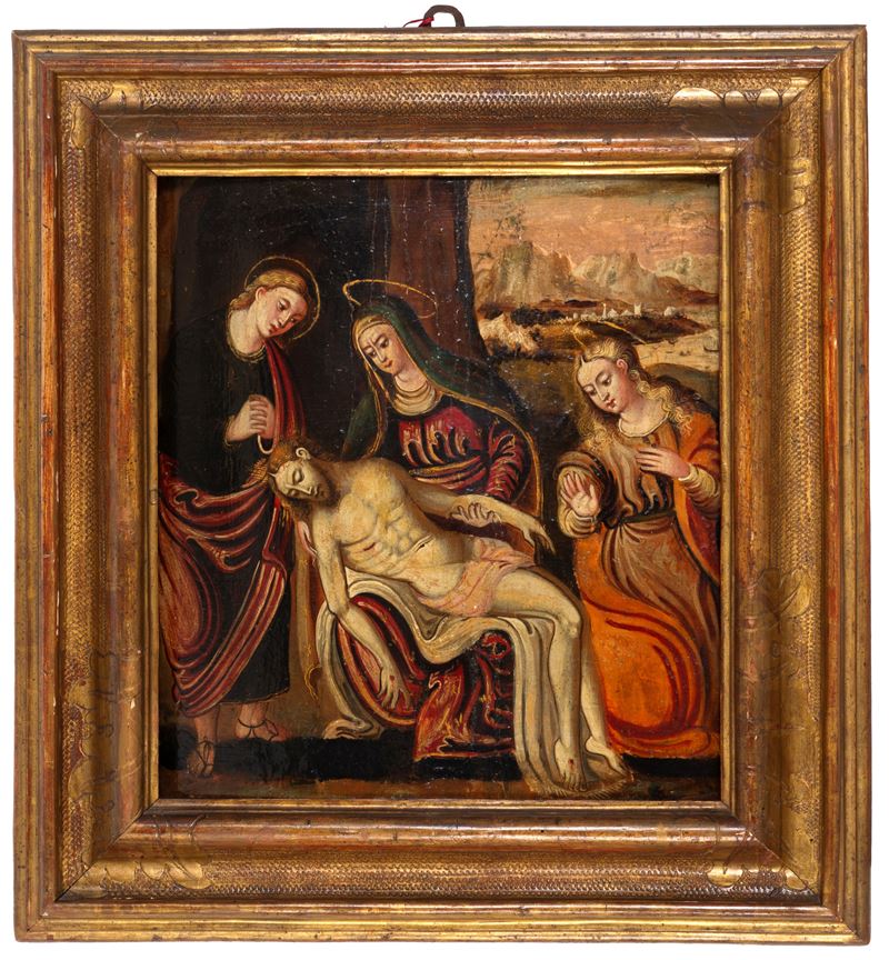 Autore ignoto, Deposizione di Cristo, olio su tavola