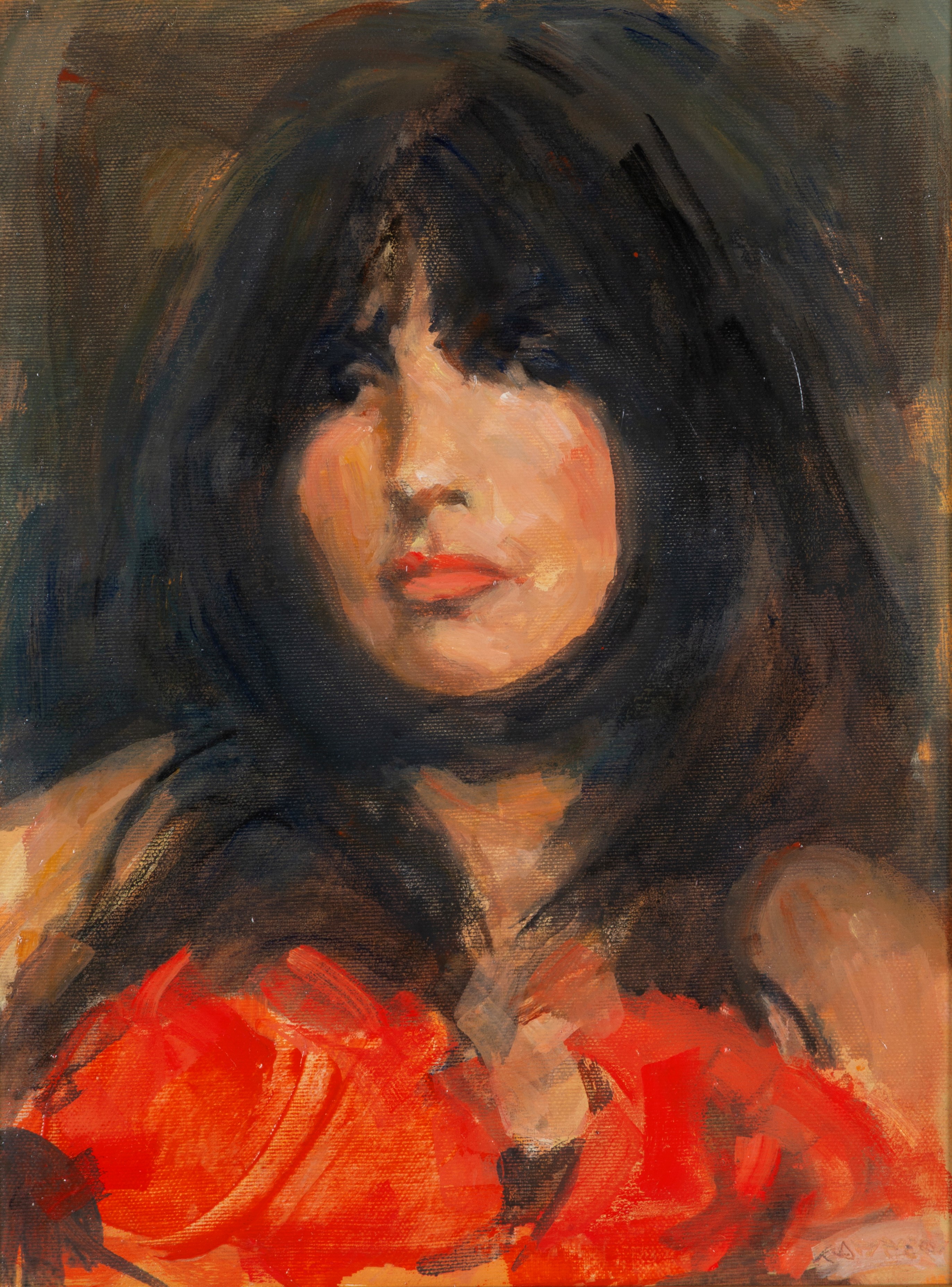 Giuseppe Tampieri - Dipinto "ritratto di Donna"