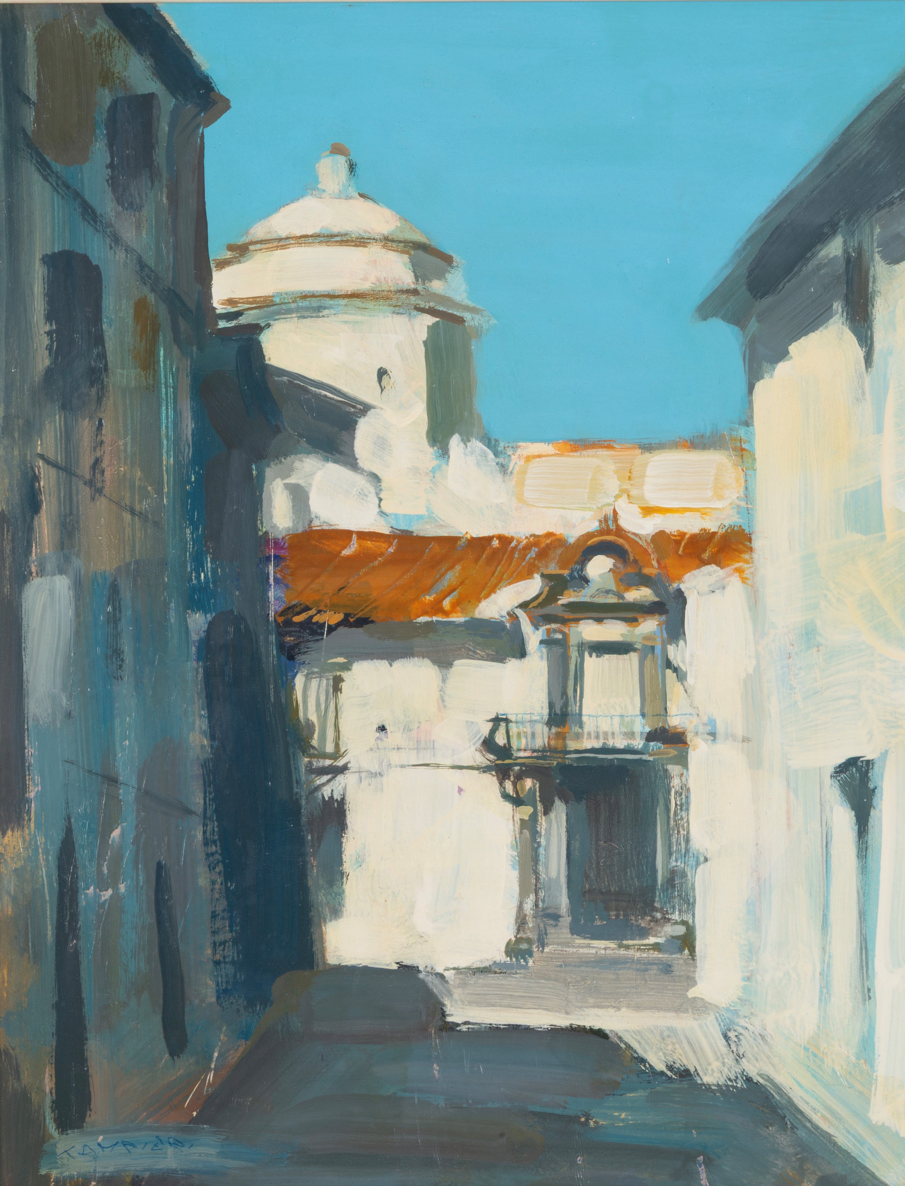 Giuseppe Tampieri - Meriggio andaluso, olio su compensato