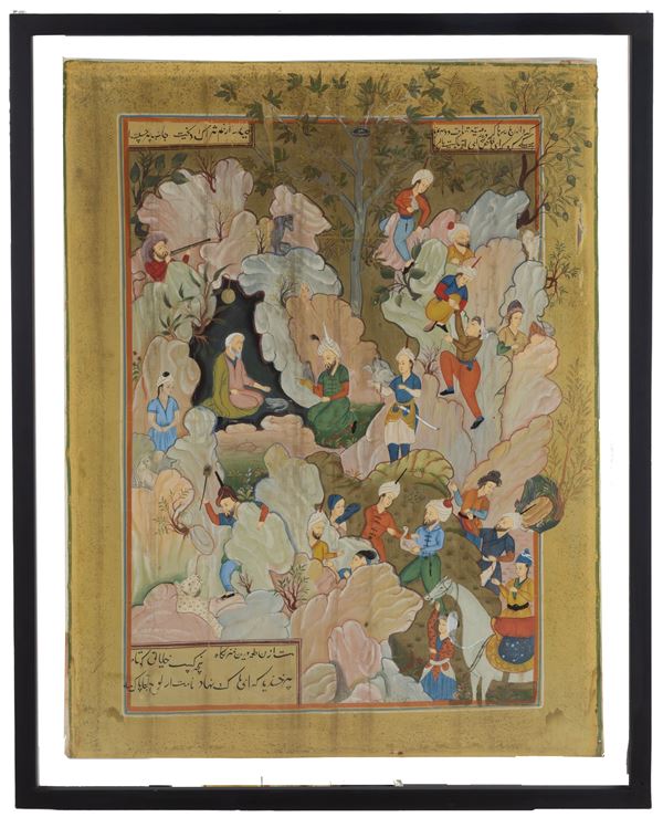 Tempera "THE PIR REFUSES THE DUCKS BROUGHT AS GIFTS"