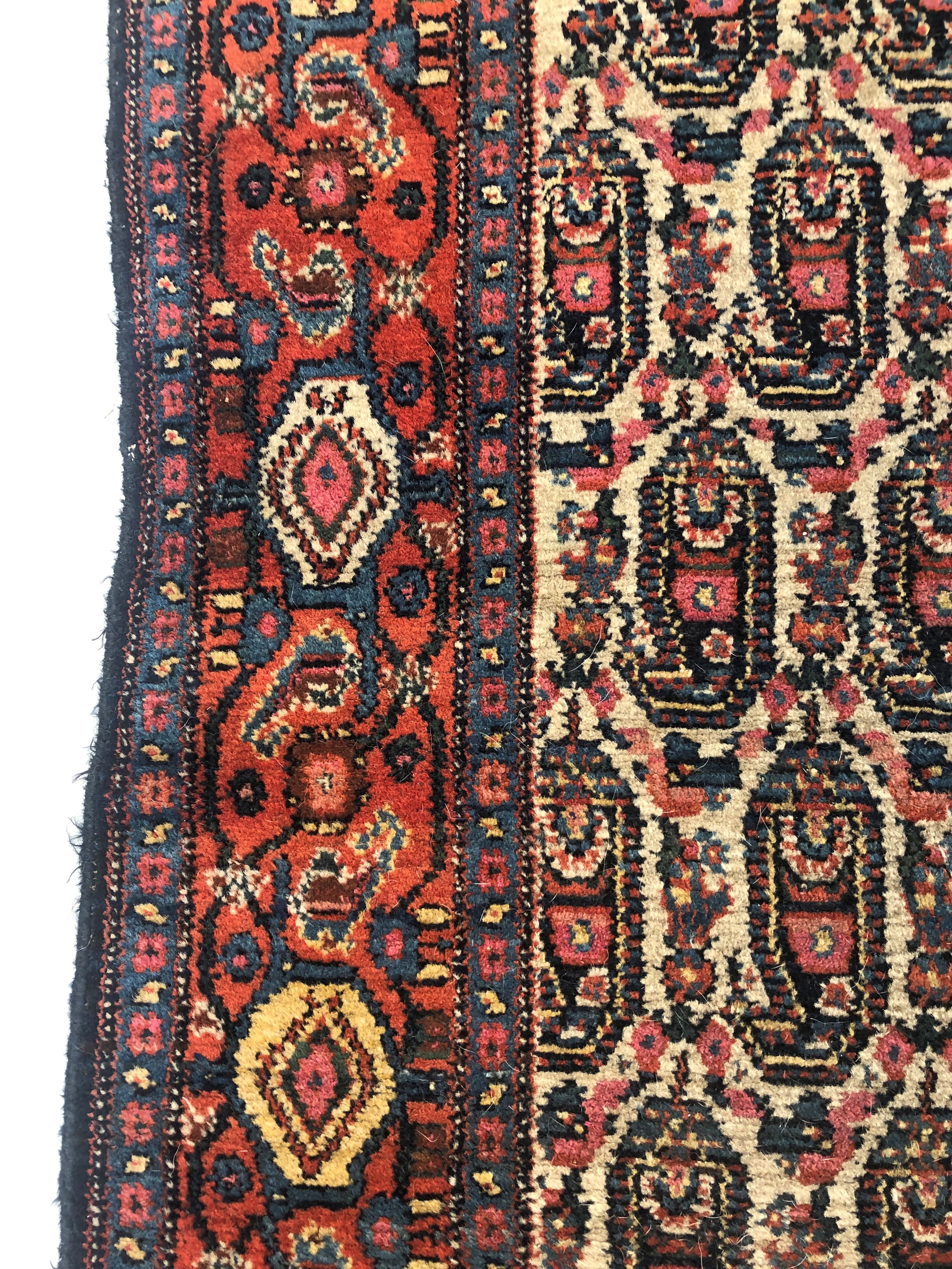 Tappeto Senneh, area del Kurdistan, Persia, circa 1900, 212x135 cm