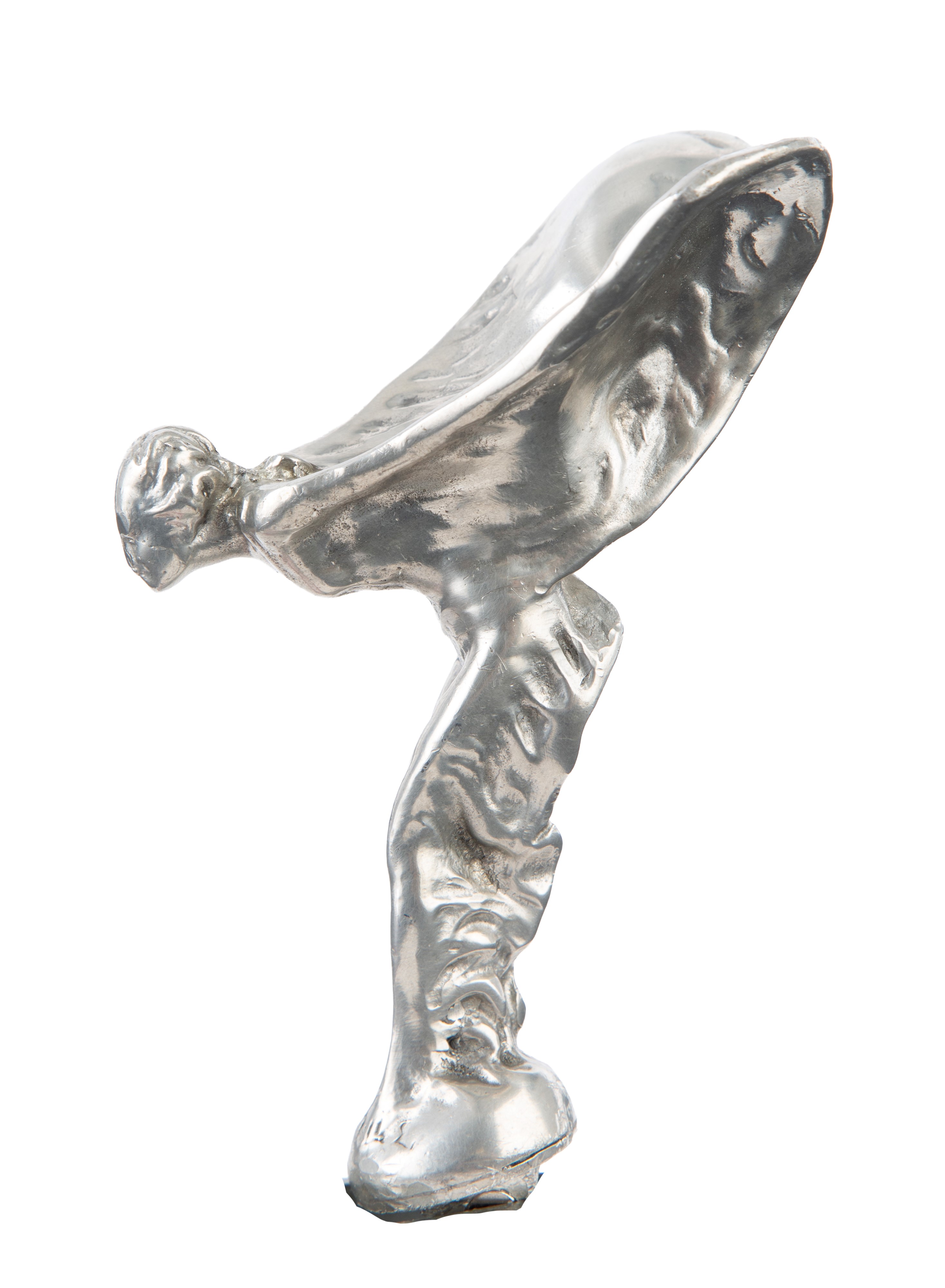 Statuetta simbolo Rolls-Royce, argento 300 g, dimensioni 14x7x9 cm ca.