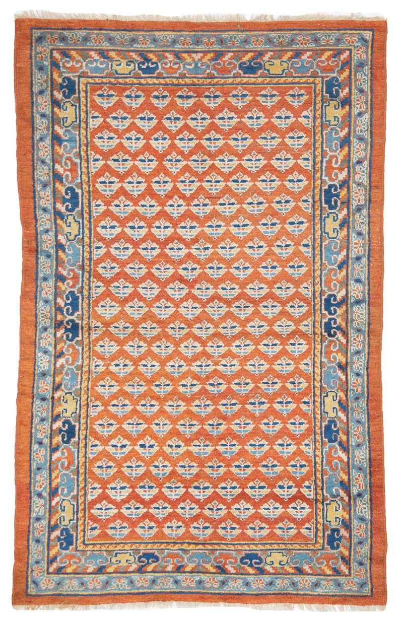 Tappeto Oasi Khotan. Turkestan Orientale