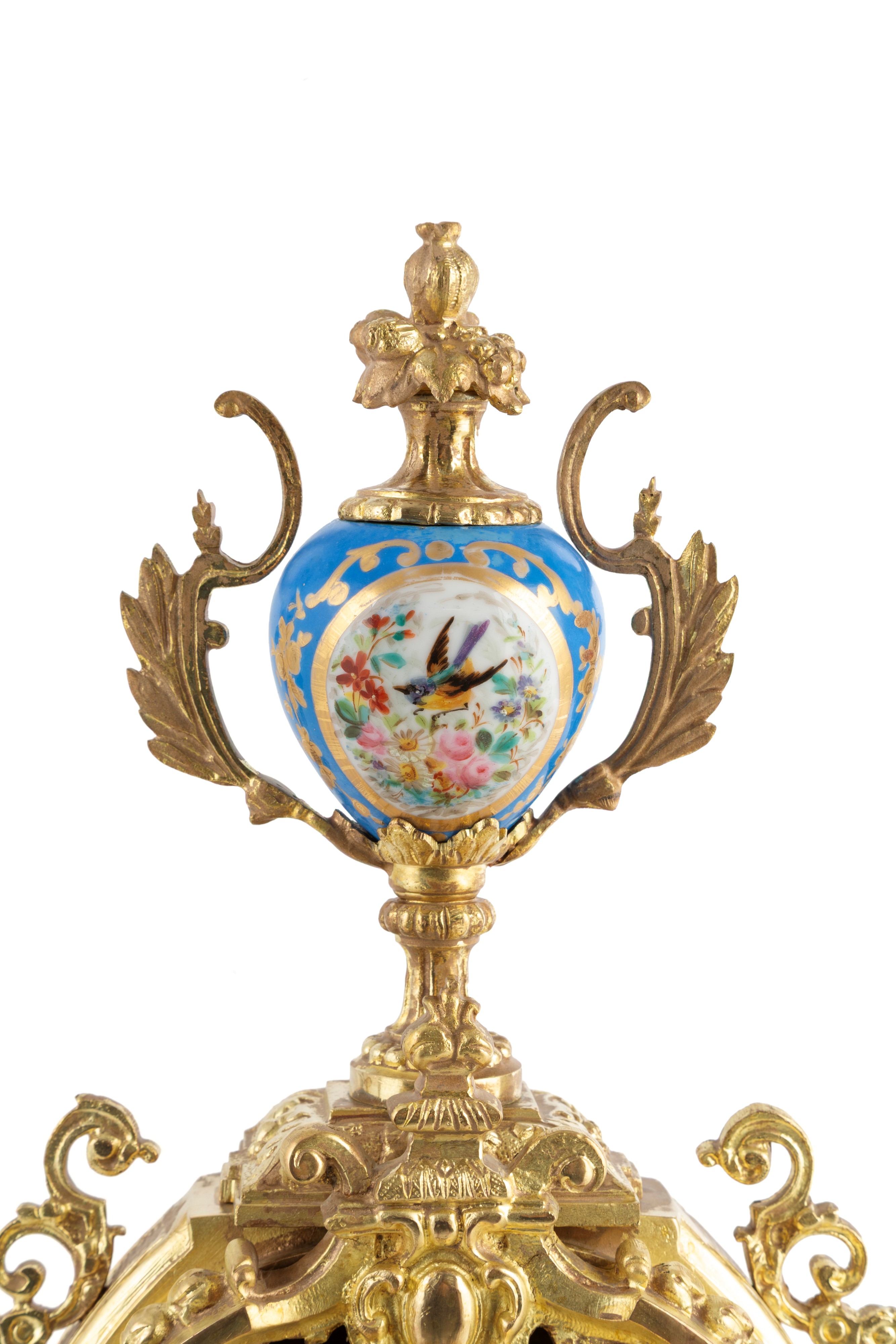 Trittico in bronzo e porcellana