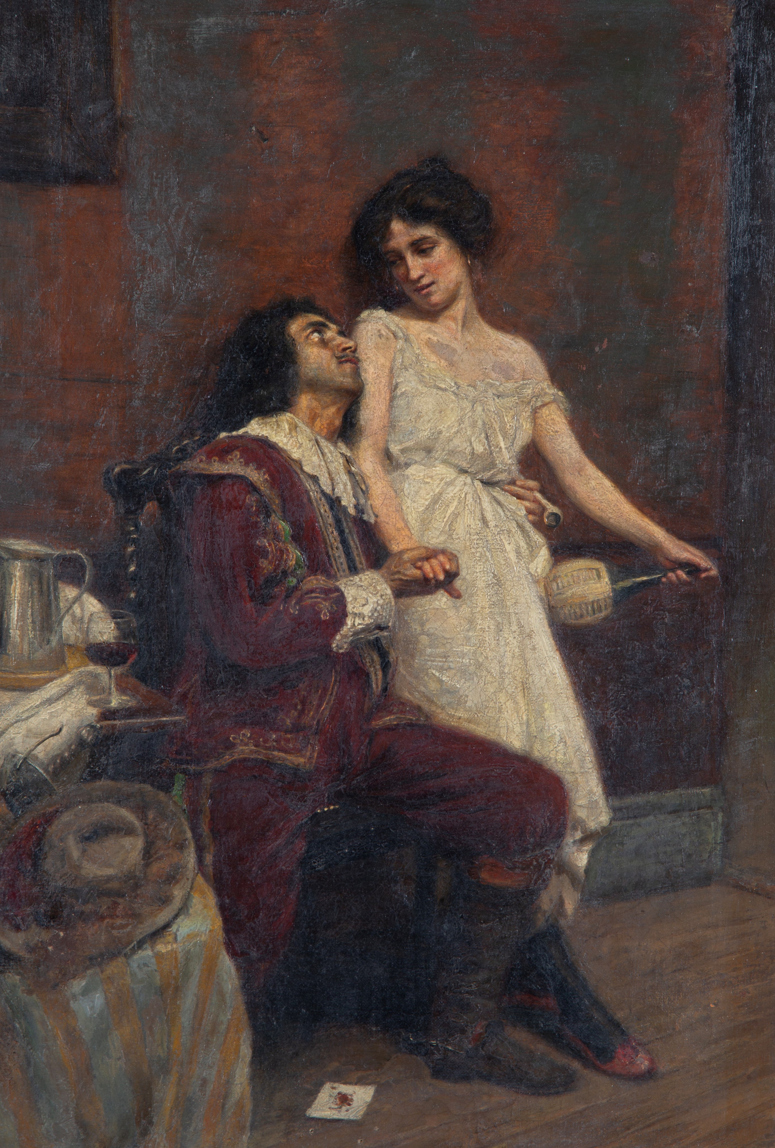 Dipinto "scena D'interno con Figure"