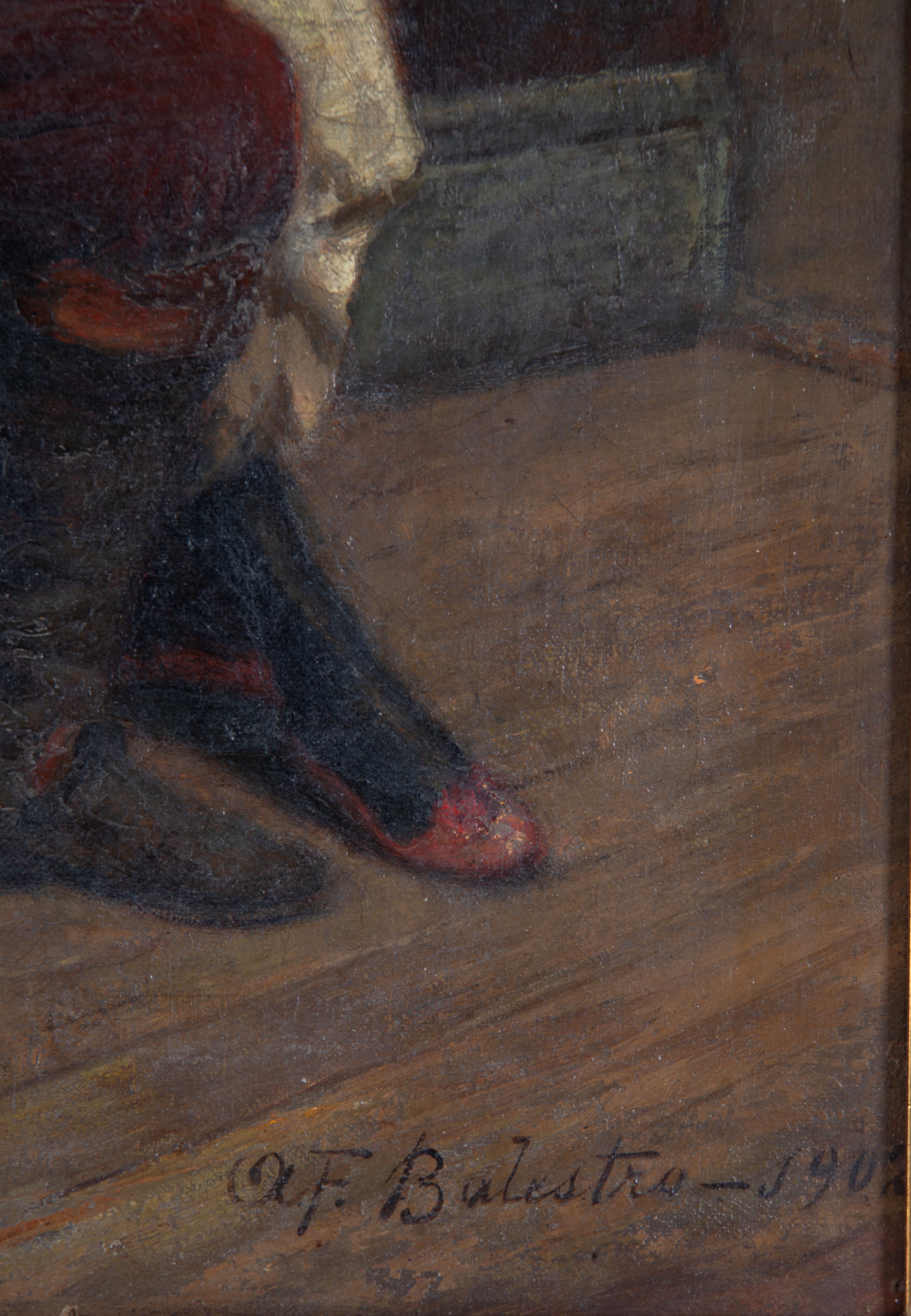 Dipinto "scena D'interno con Figure"
