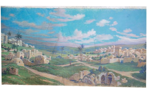 Painted canvas "ARABIAN LANDSCAPE"