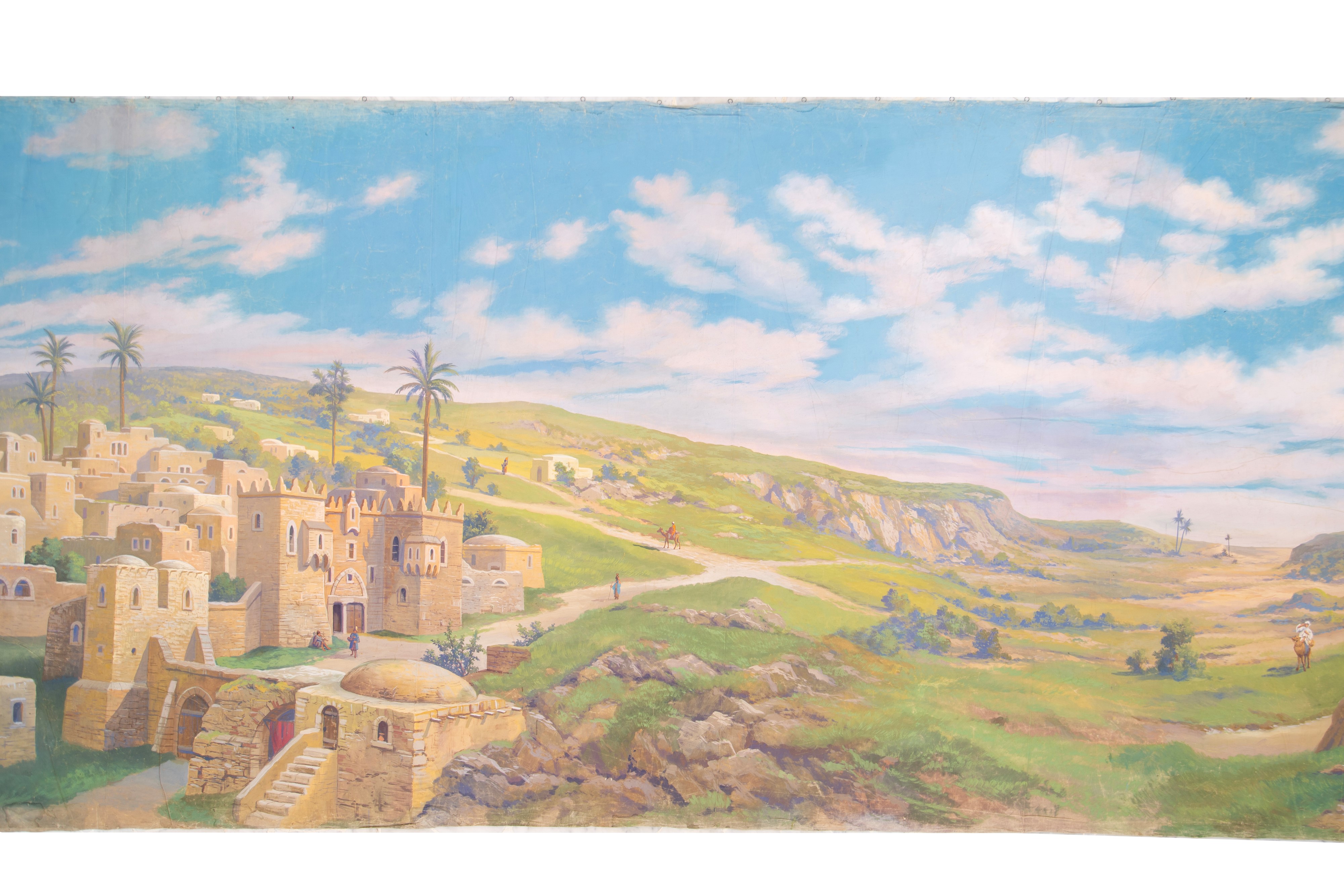 Rud Sonnleitner, Paesaggio arabo, tempera su tela