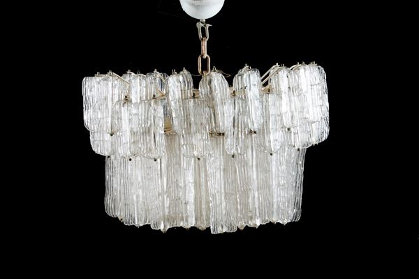 TONI ZUCCHERI - Glass chandelier for VENINI