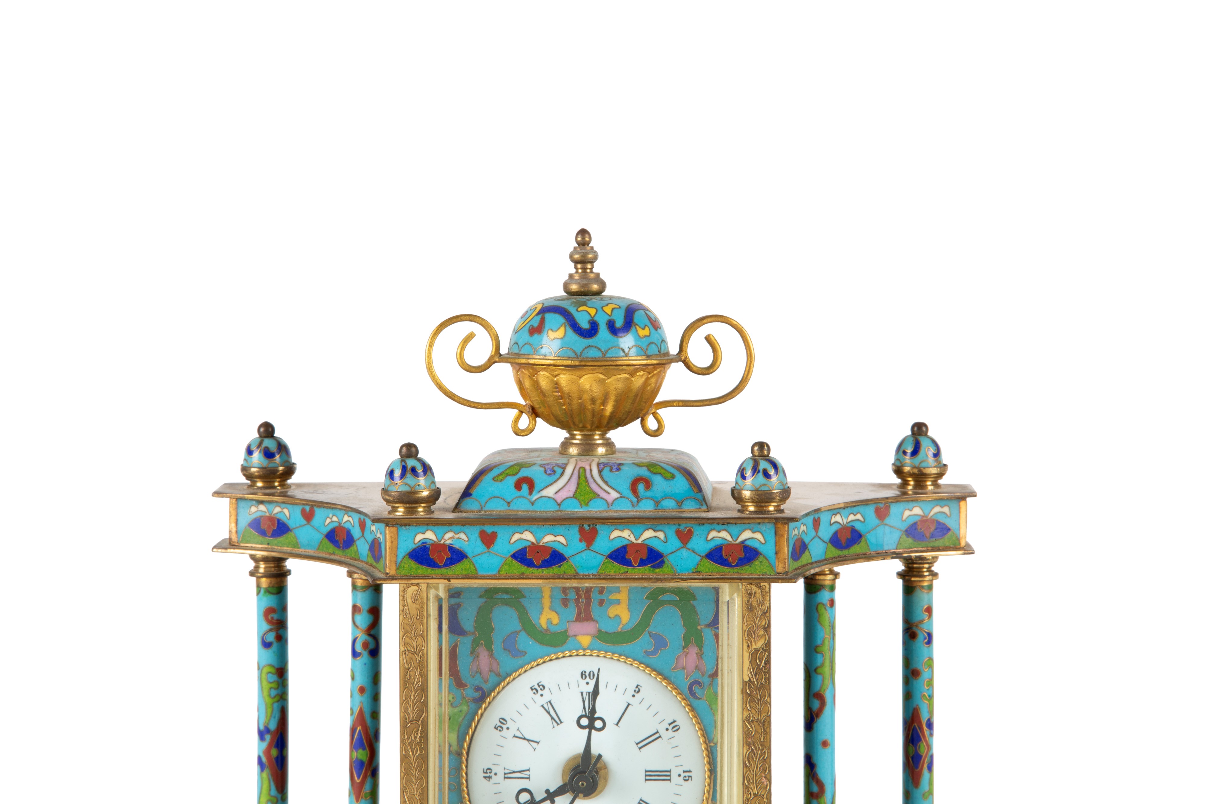 Orologio da tavolo cloisonné, XX secolo