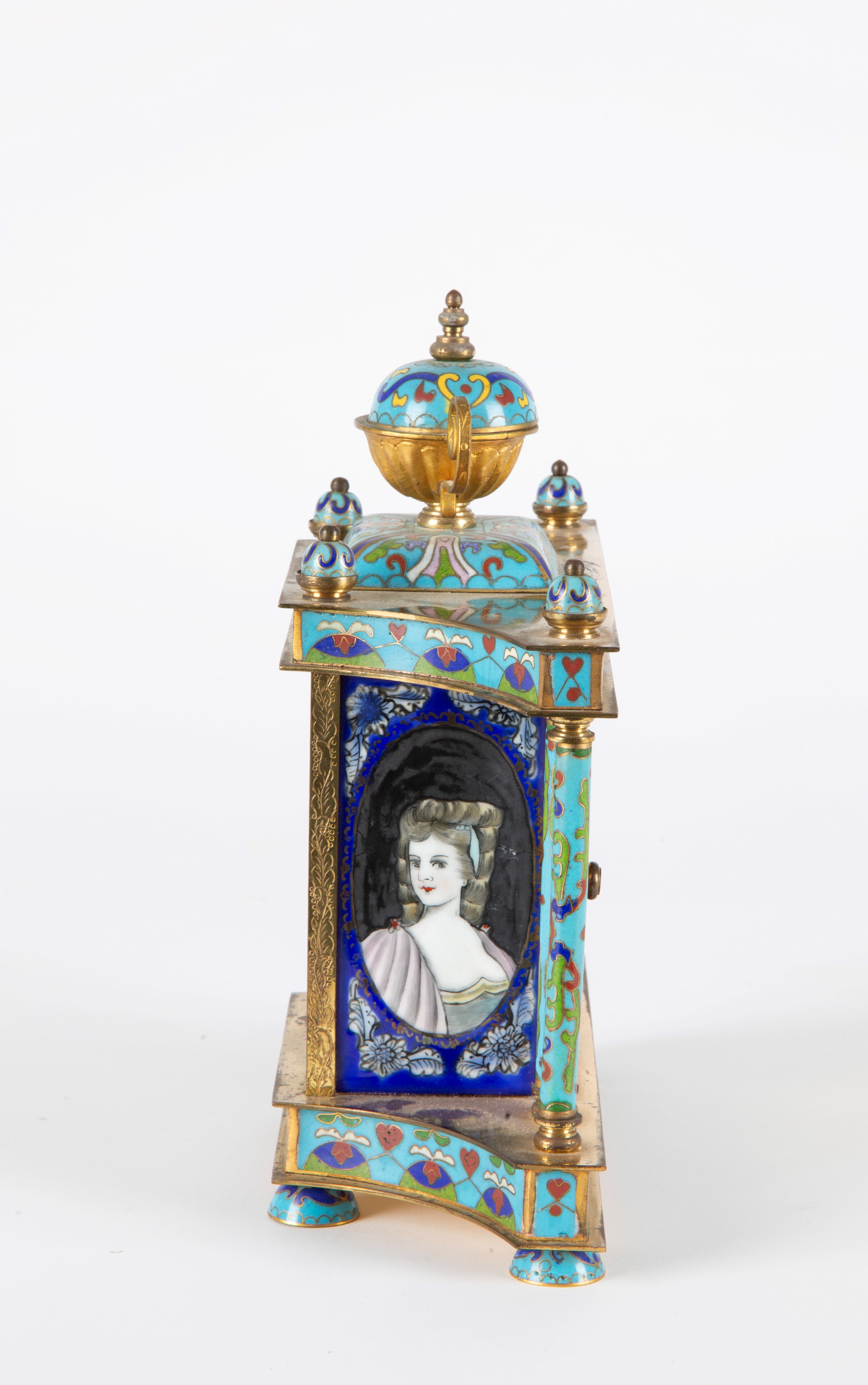 Orologio da tavolo cloisonné, XX secolo