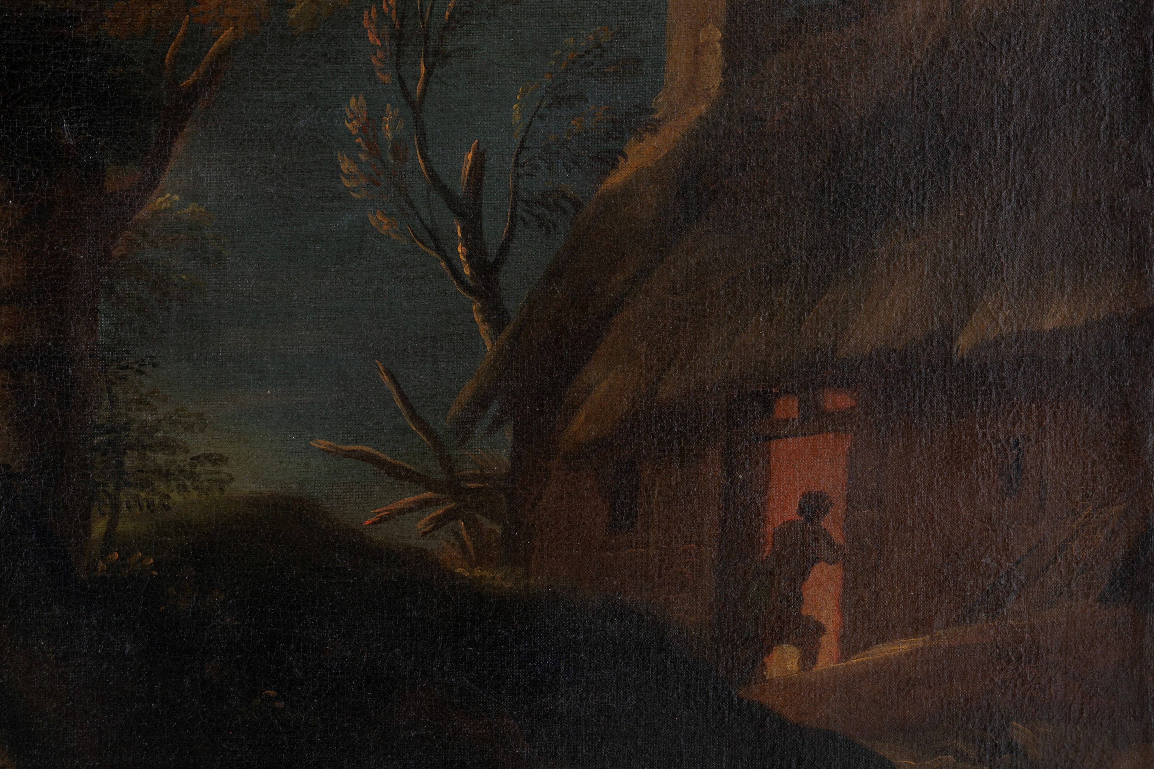 Pieter Mulier Cavalier Tempesta - Paesaggio con cittadella in fiamme, olio su tela
