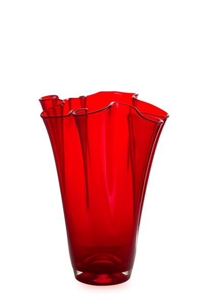 Vaso Fazzoletto, vetro di Murano, XX secolo