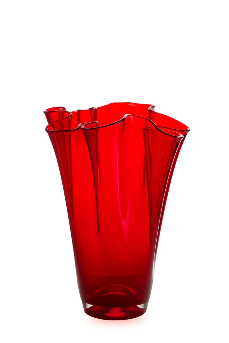 Vaso Fazzoletto, vetro di Murano, XX secolo