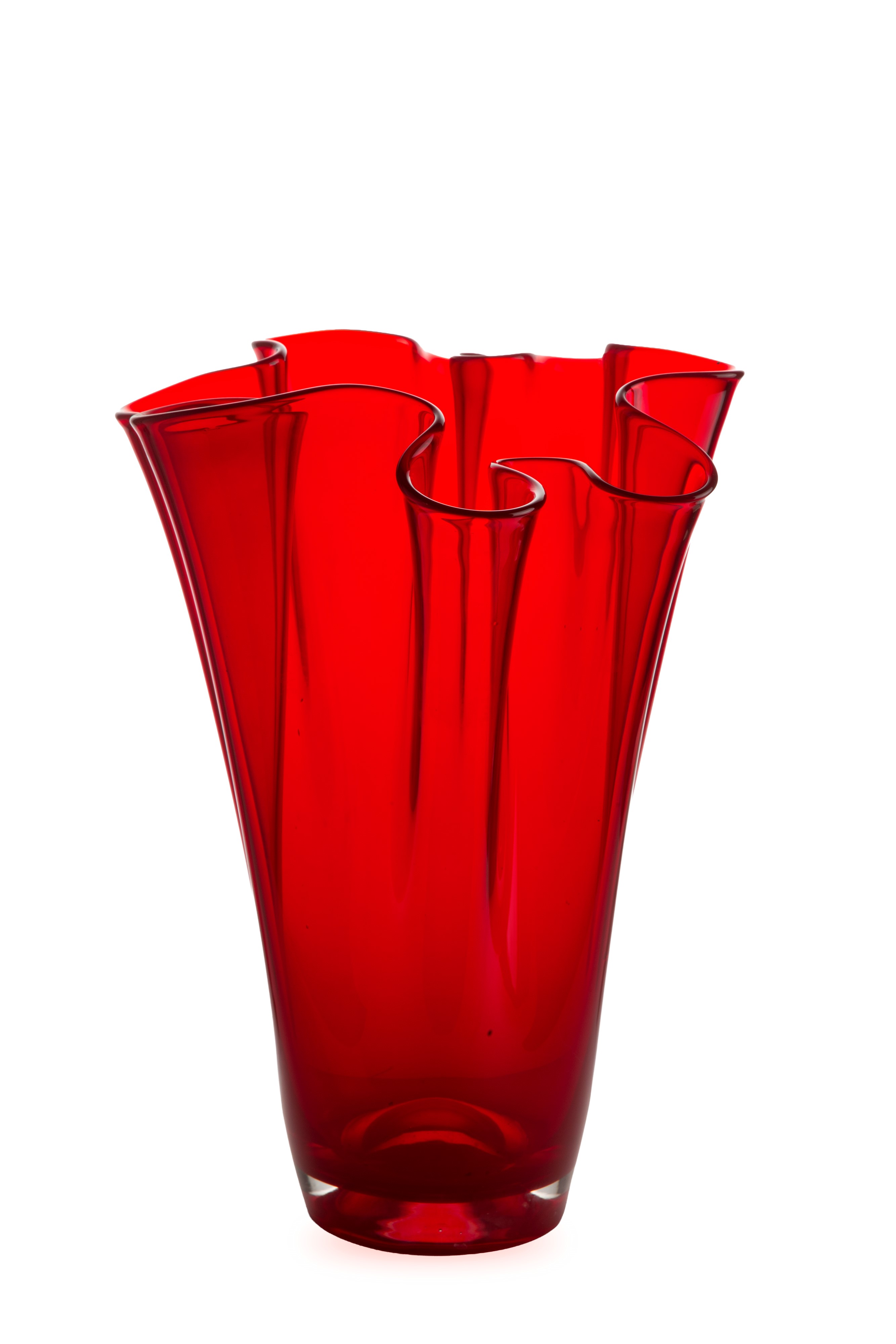 Vaso Fazzoletto, vetro di Murano, XX secolo