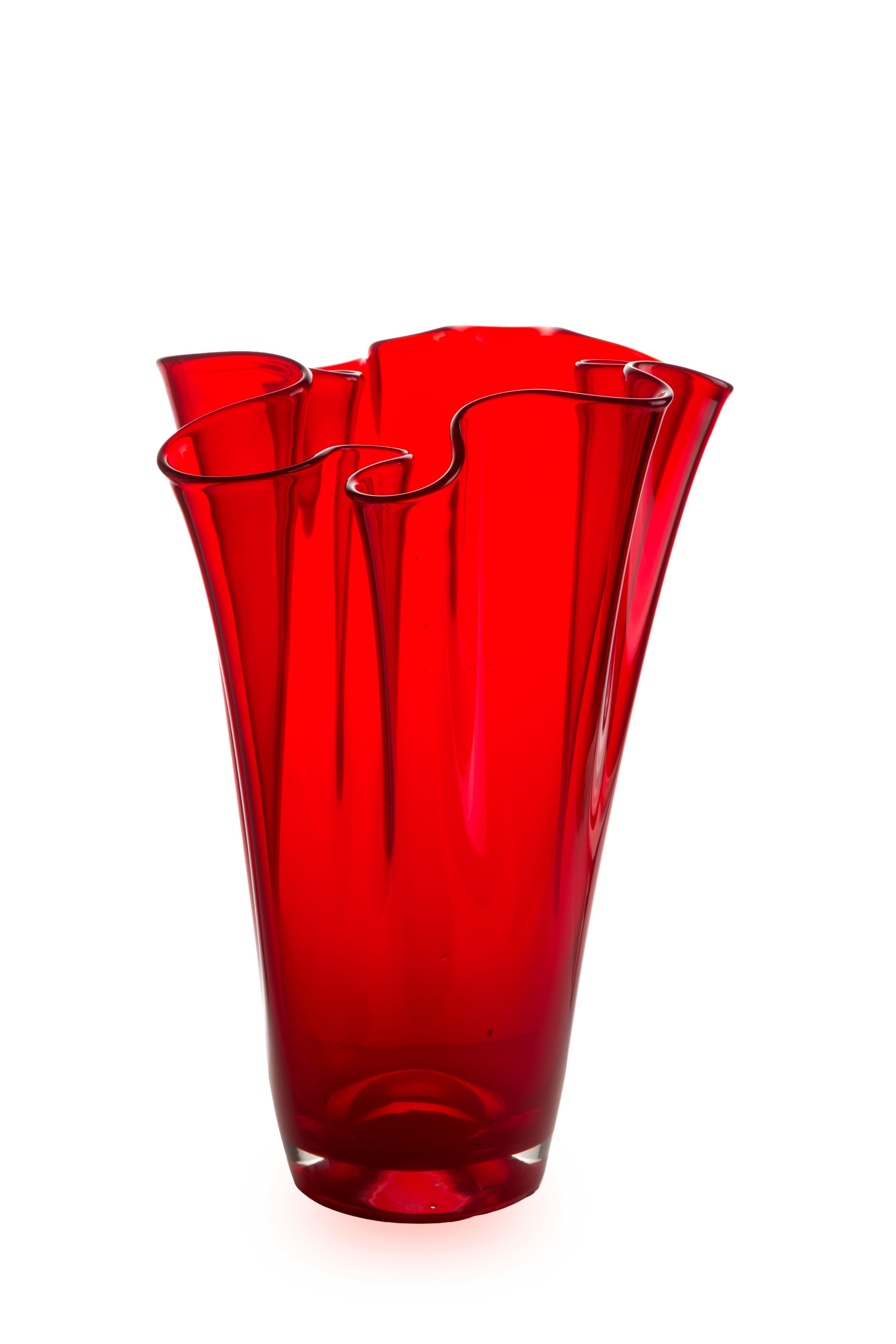 Vaso Fazzoletto, vetro di Murano, XX secolo
