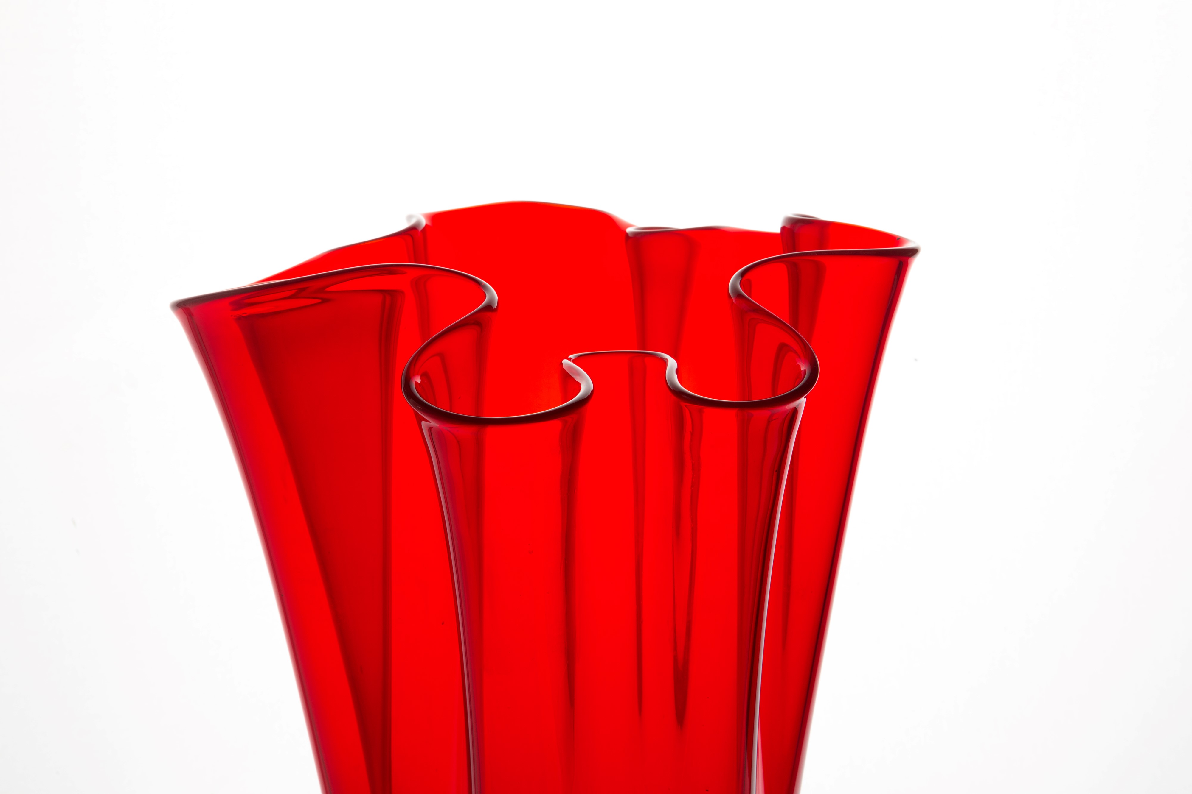 Vaso Fazzoletto, vetro di Murano, XX secolo
