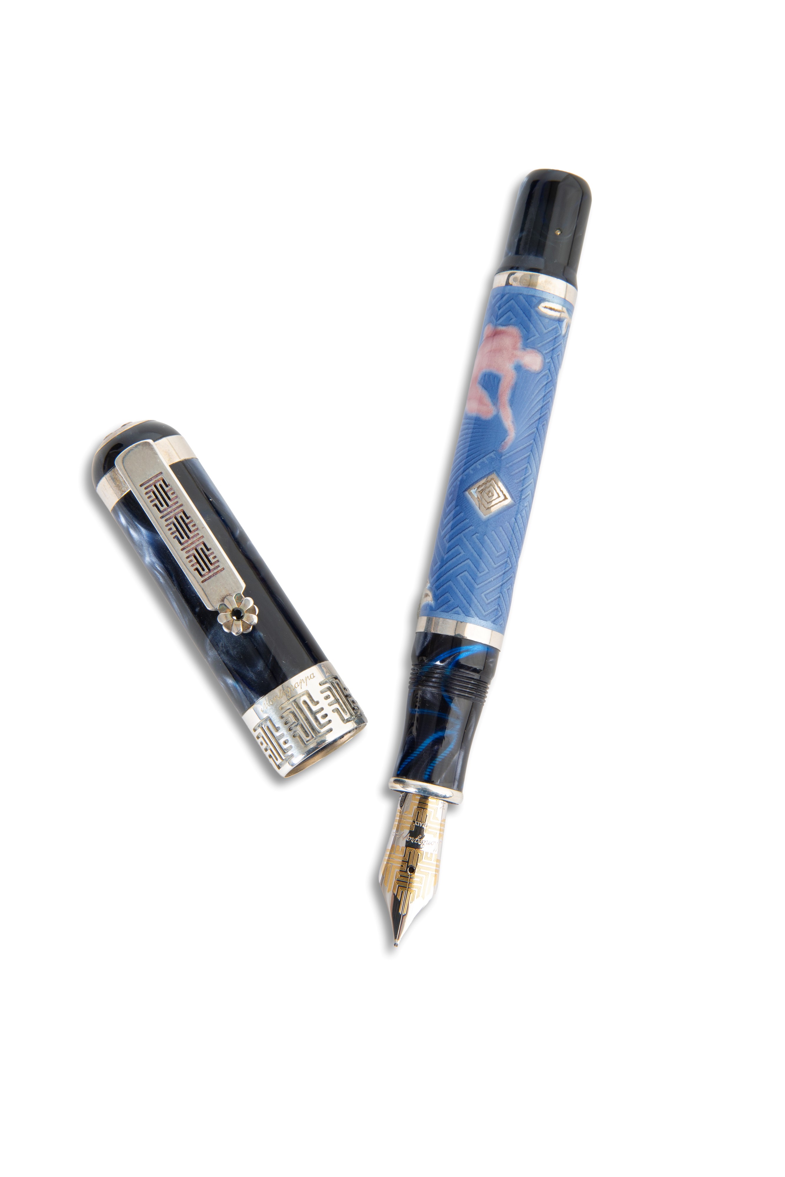 Montegrappa, Penna stilografica mod. Science & Nature in argento