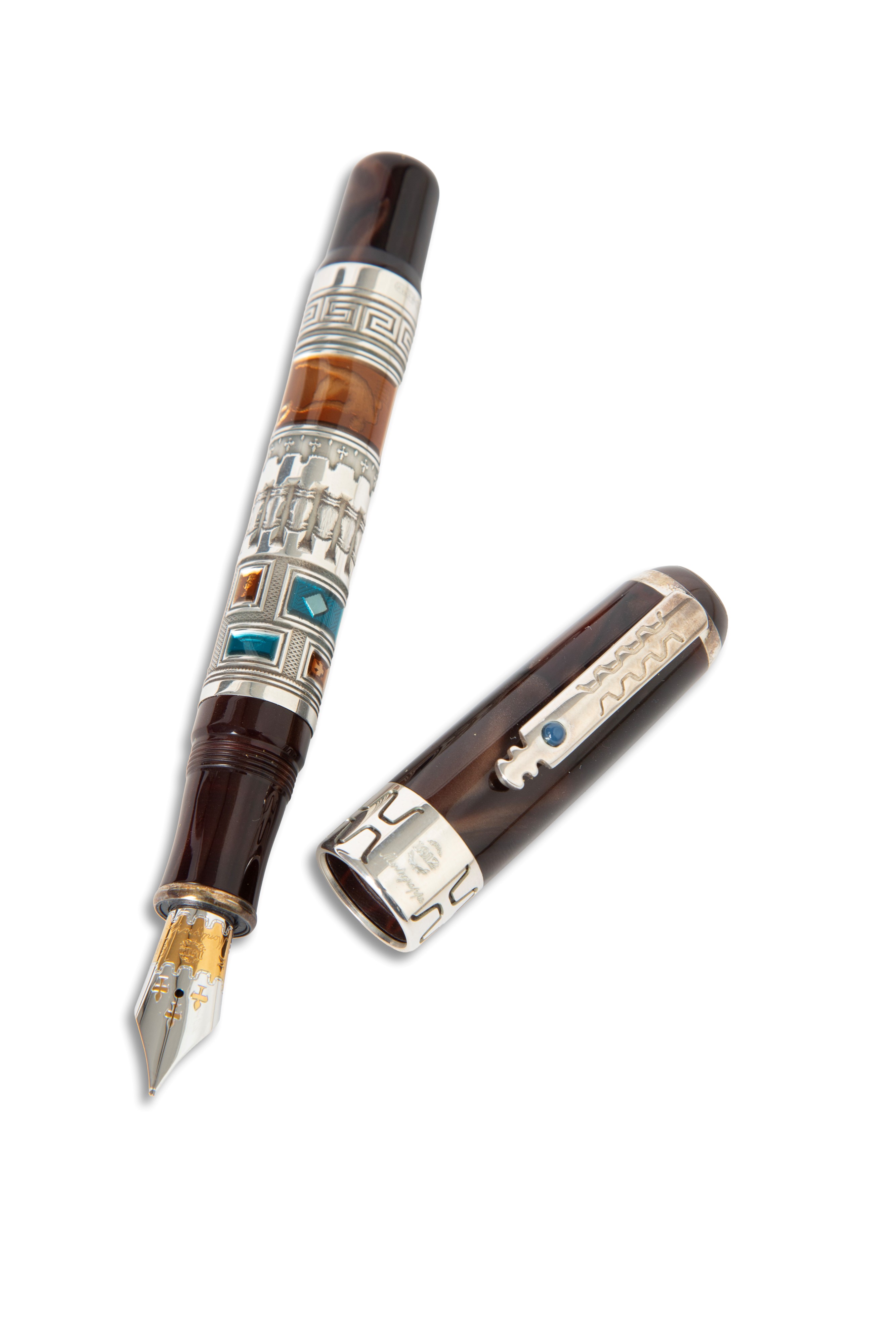Montegrappa, Penna stilografica modello Human Civilization in argento